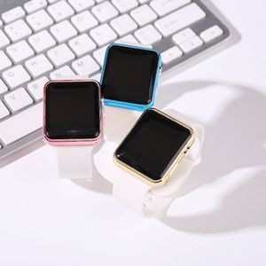 Sports Watch With White Band Digital Display Adjustable Design 5