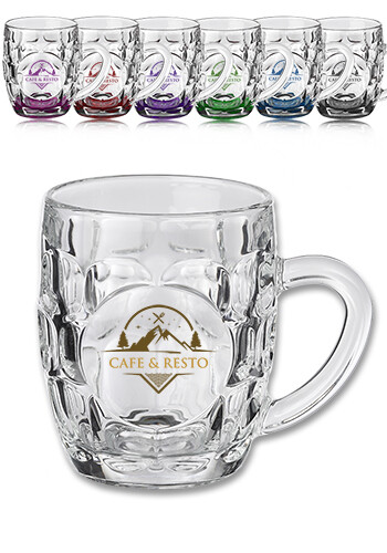 10 oz. ARC Britannia Glass Beer Mugs