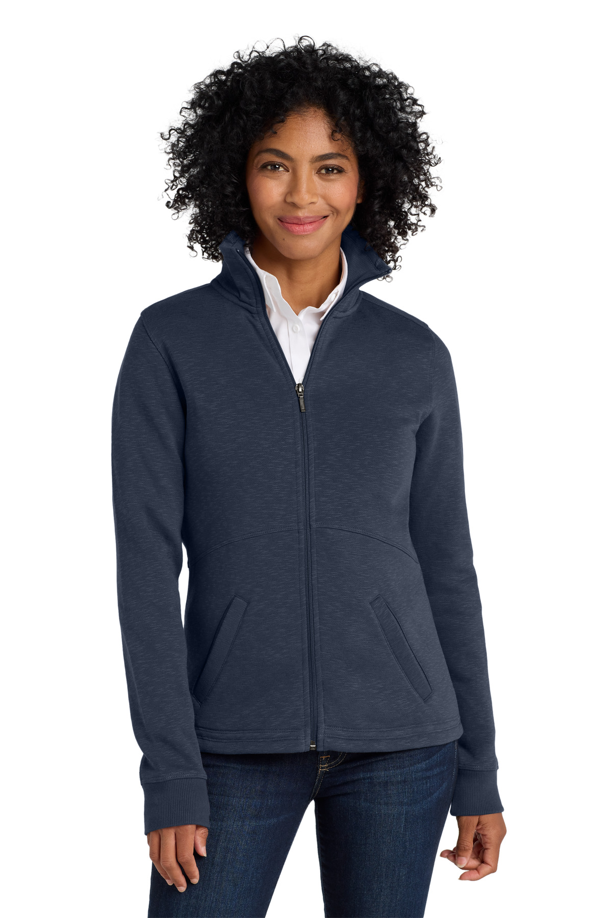 Port Authority Women's Slub Fleece Full-Zip Jacket. L293 18