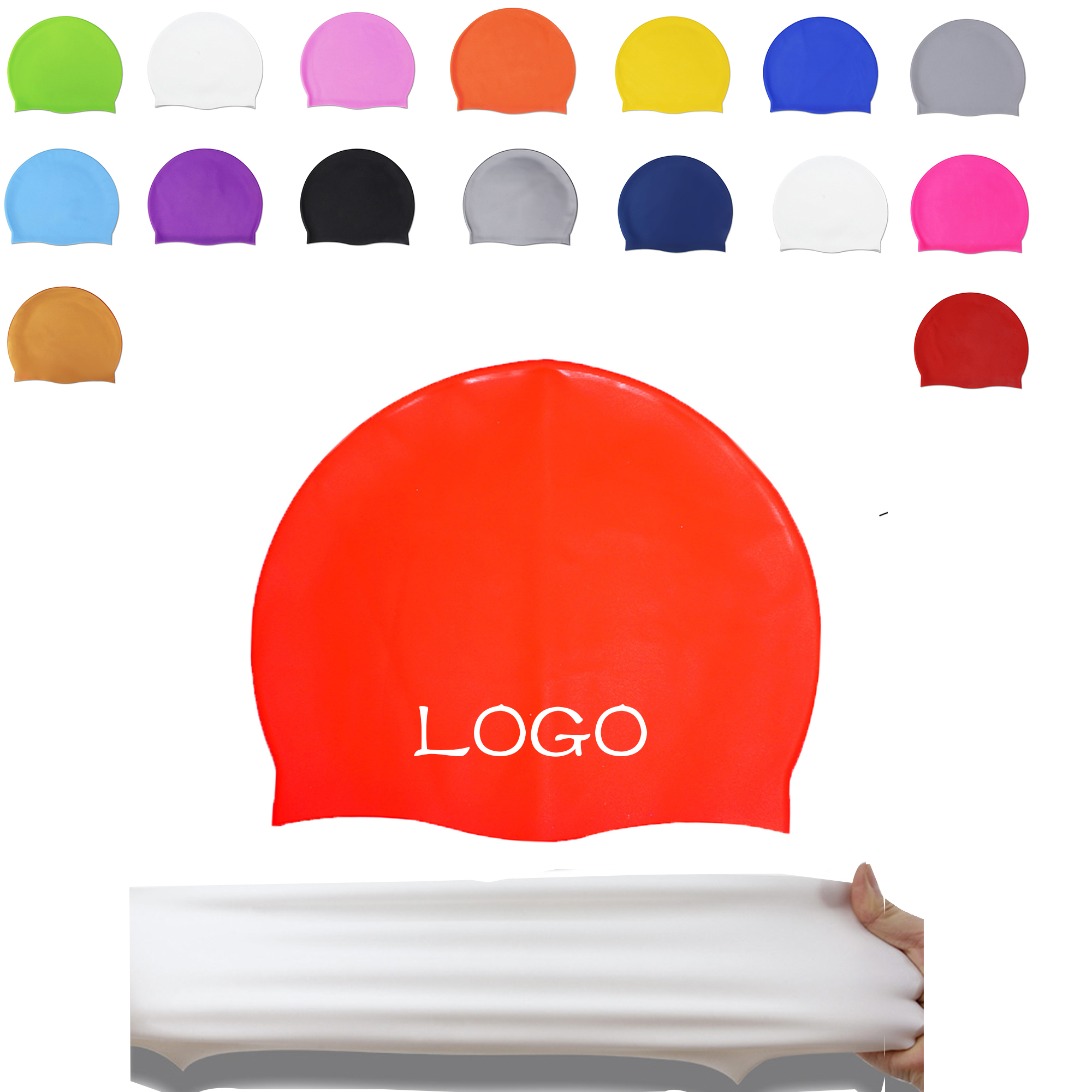 High Elasticity Silicone Swimming Cap 2