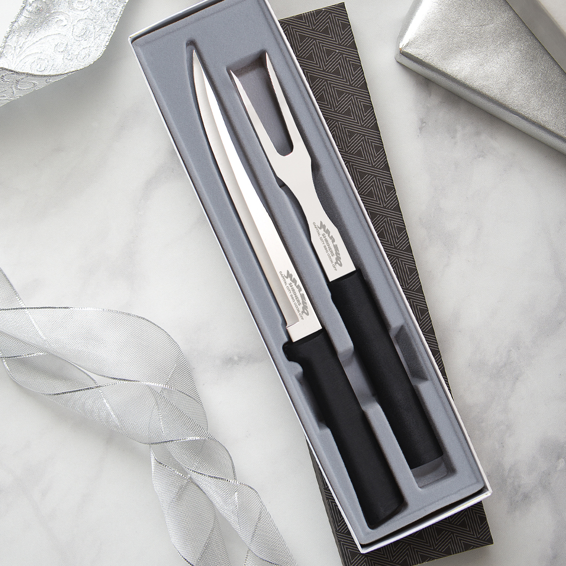 Carving Gift Set w/Black Handle 6