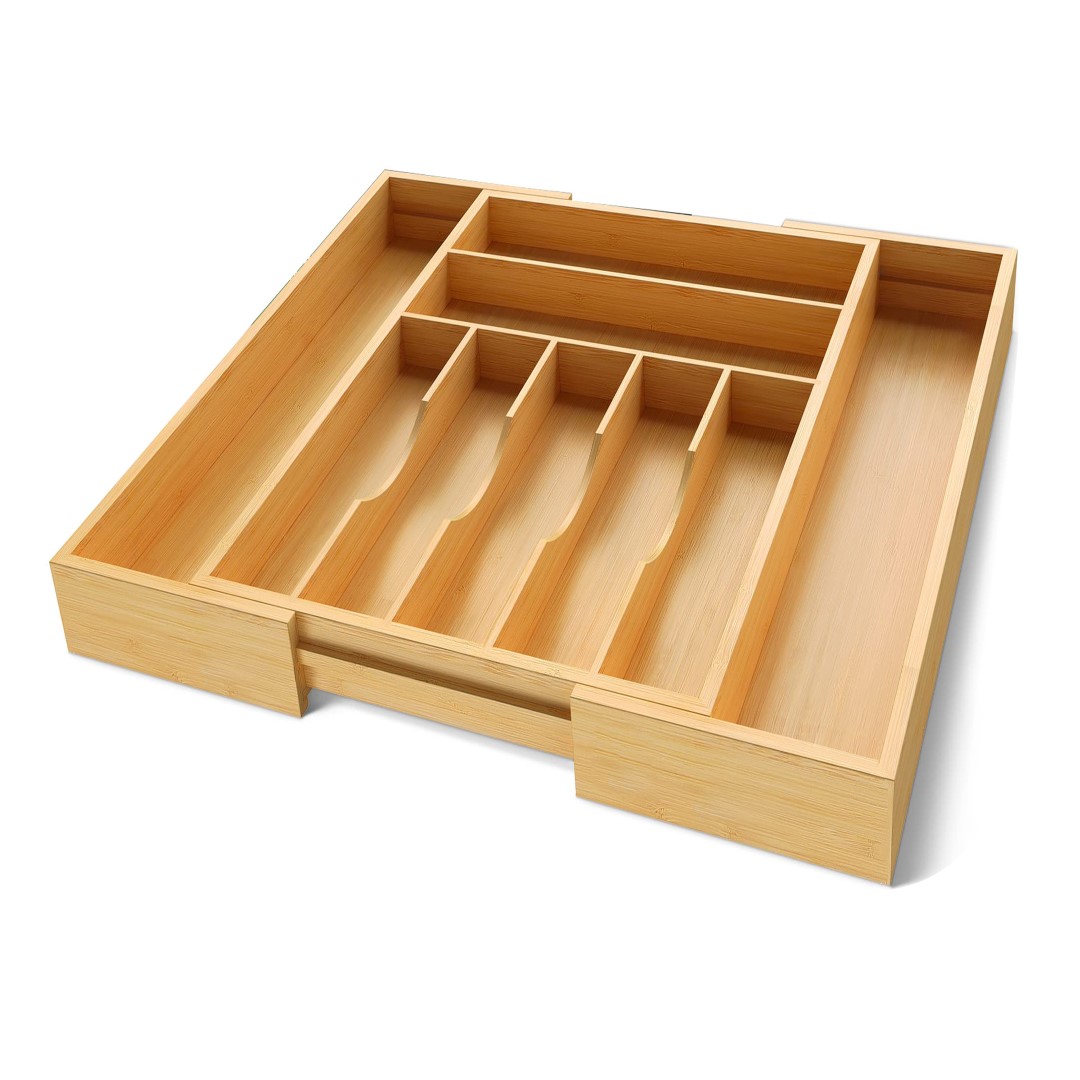 Bamboo Kitchen Drawer Organizer 6