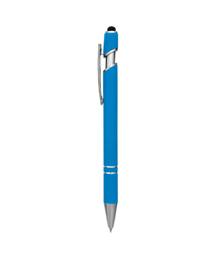 Union Printed - Tropical Colors Jenny Stylus Satin Soft Touch Click Metal Pen 2