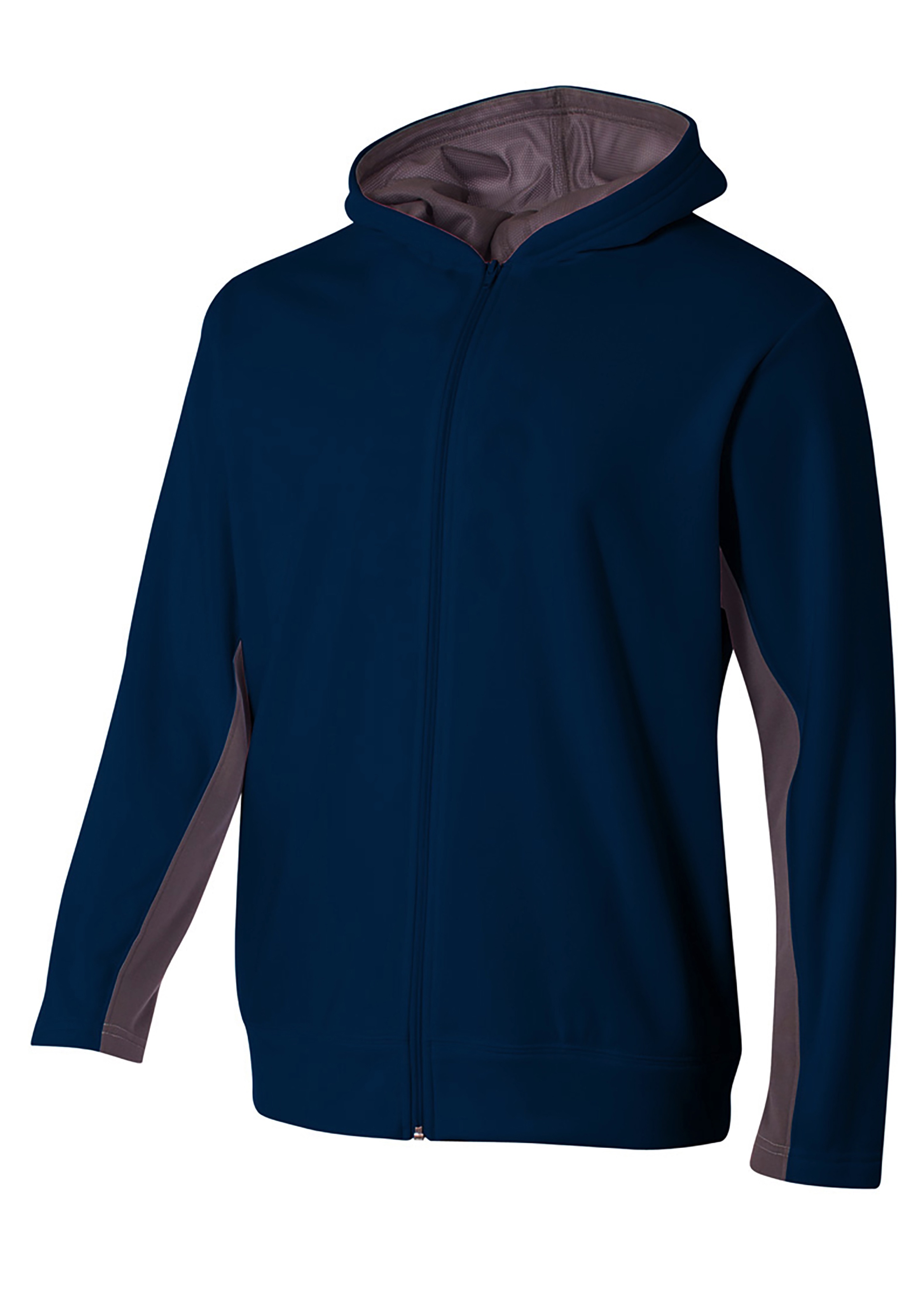 A4 Full Zip Color Block Fleece Hoodie 4