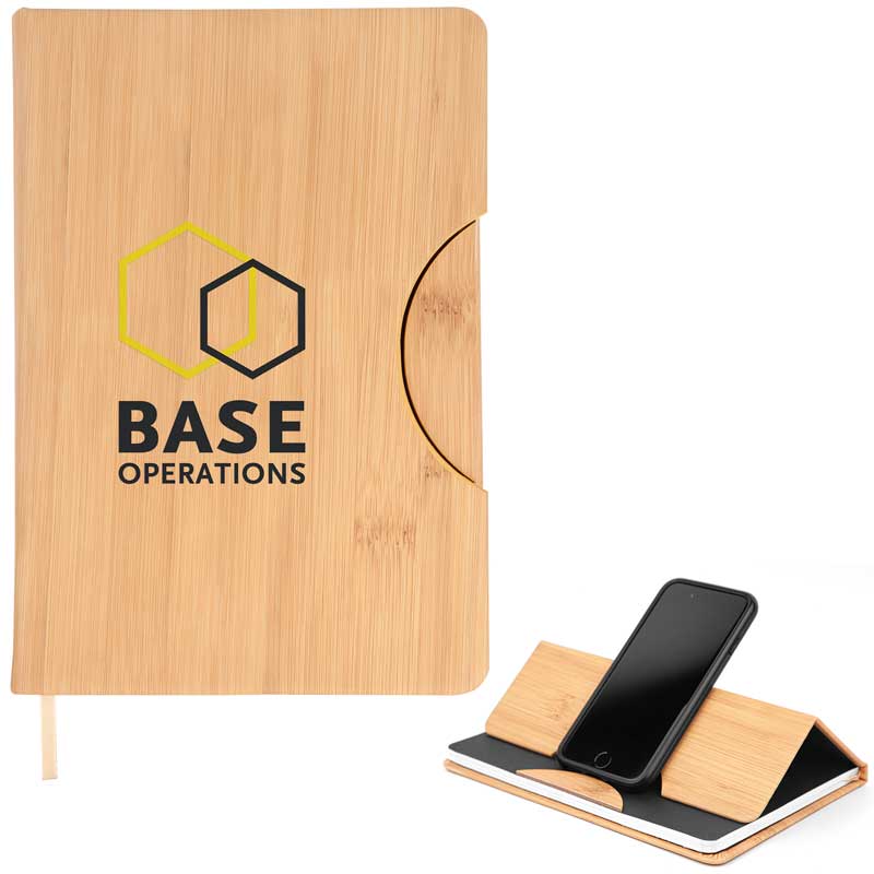 BambooCraft Journal with Phone Stand 1