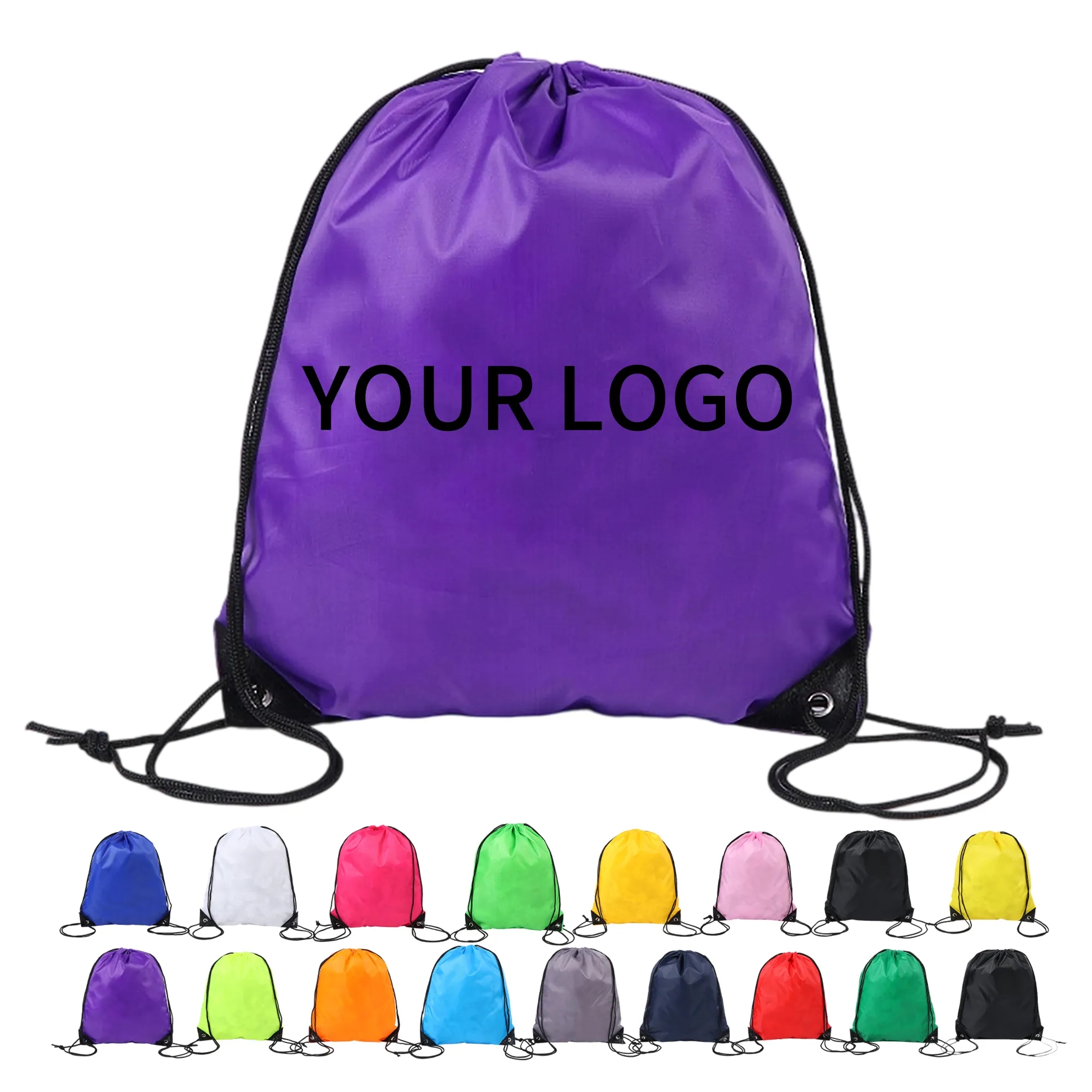 Polyester Drawstring Bag 13.39x15.75 Inch Waterproof 1