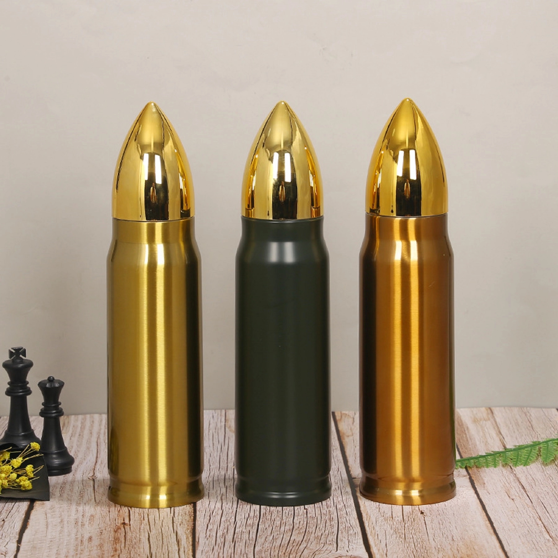 17 oz Double Wall Stainless Steel Vacuum Bullet Water Flask 12