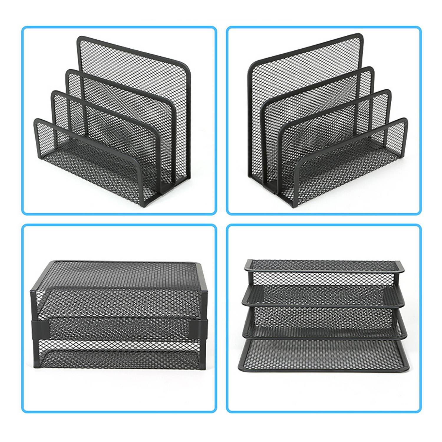 Office Metal Desk File Organizer Rack 5