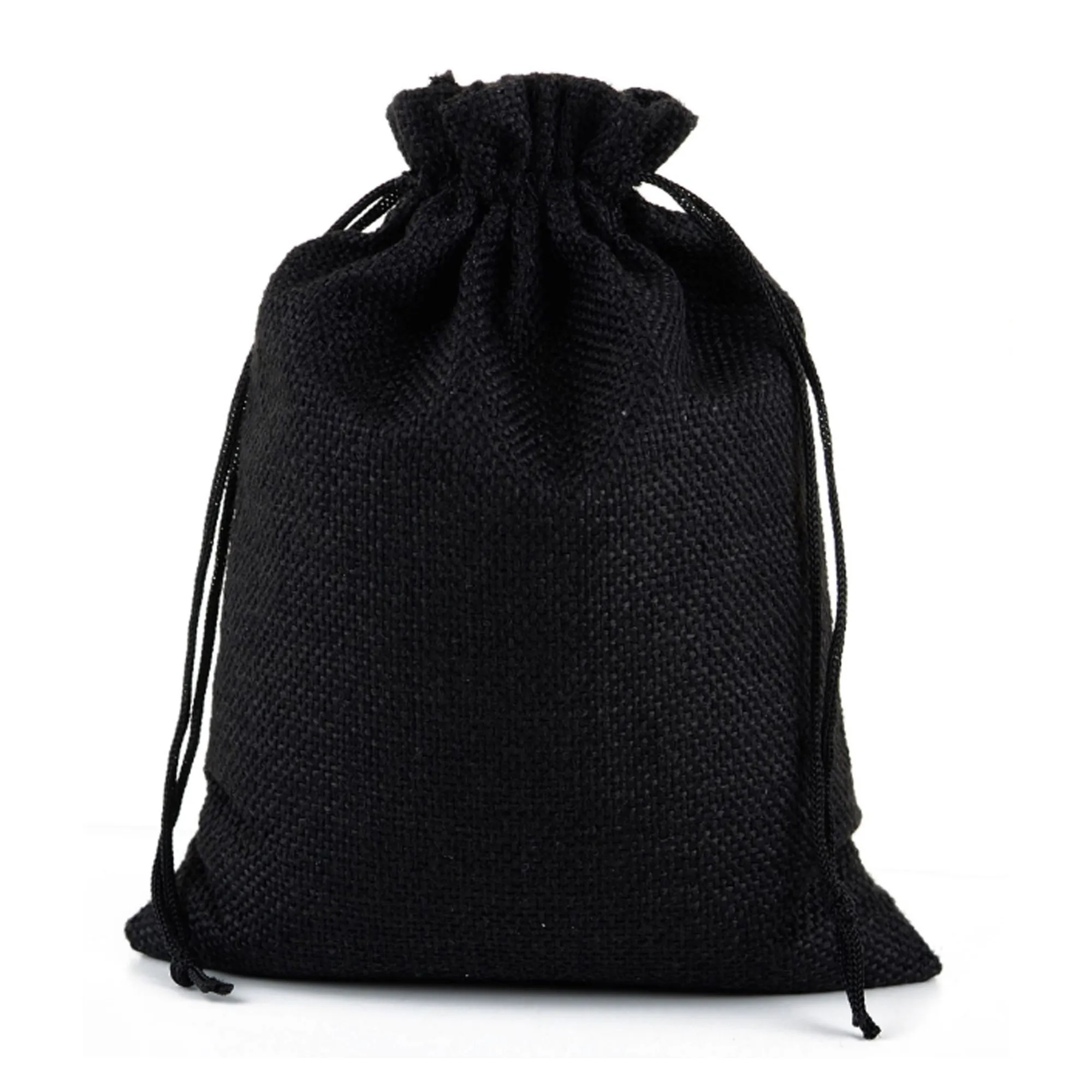 Medium Natural Burlap Pouches Jute Drawstring Bags 5" X 7" 4