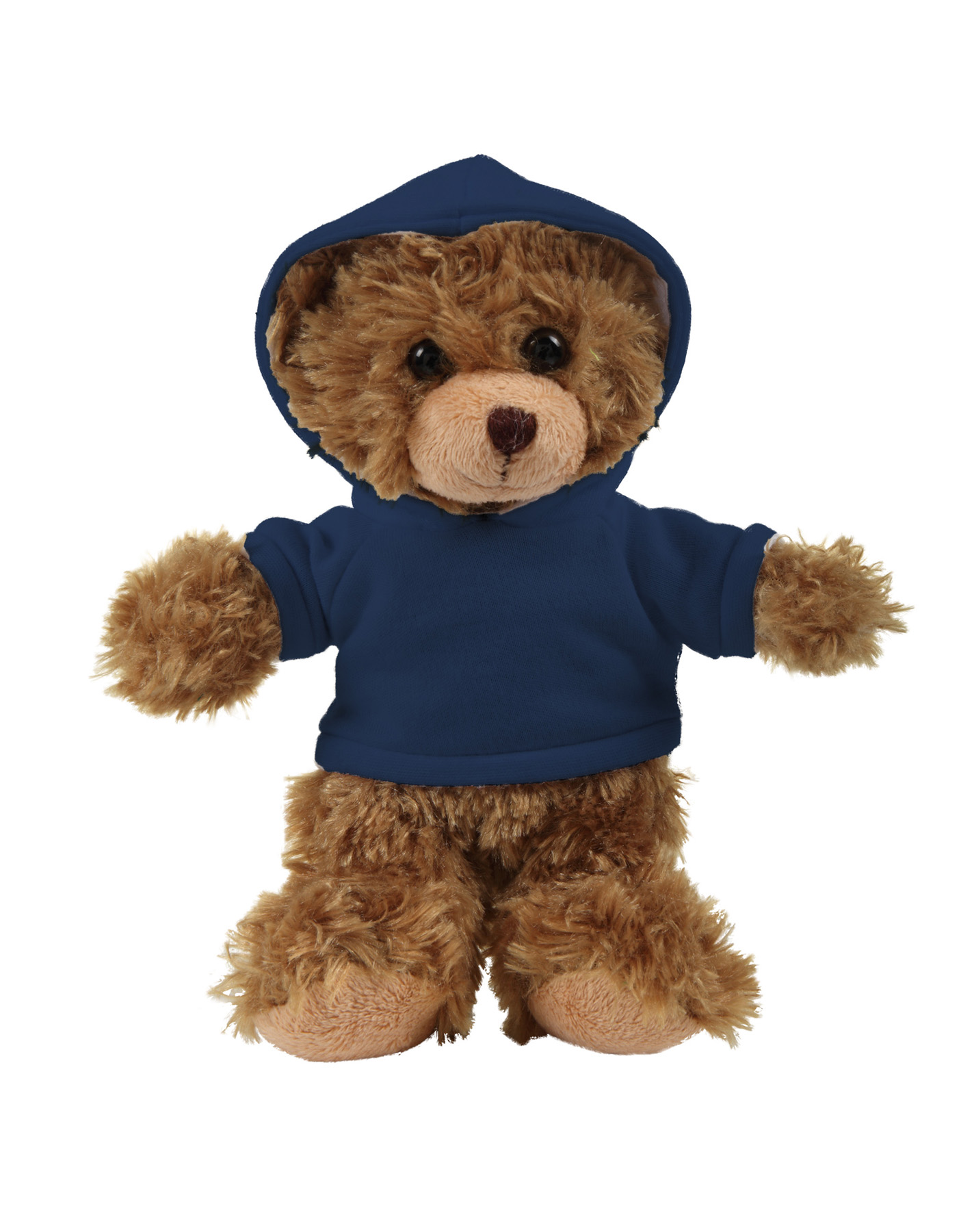 soft plush Mocha Curly Sitting Bear with hoodie 11