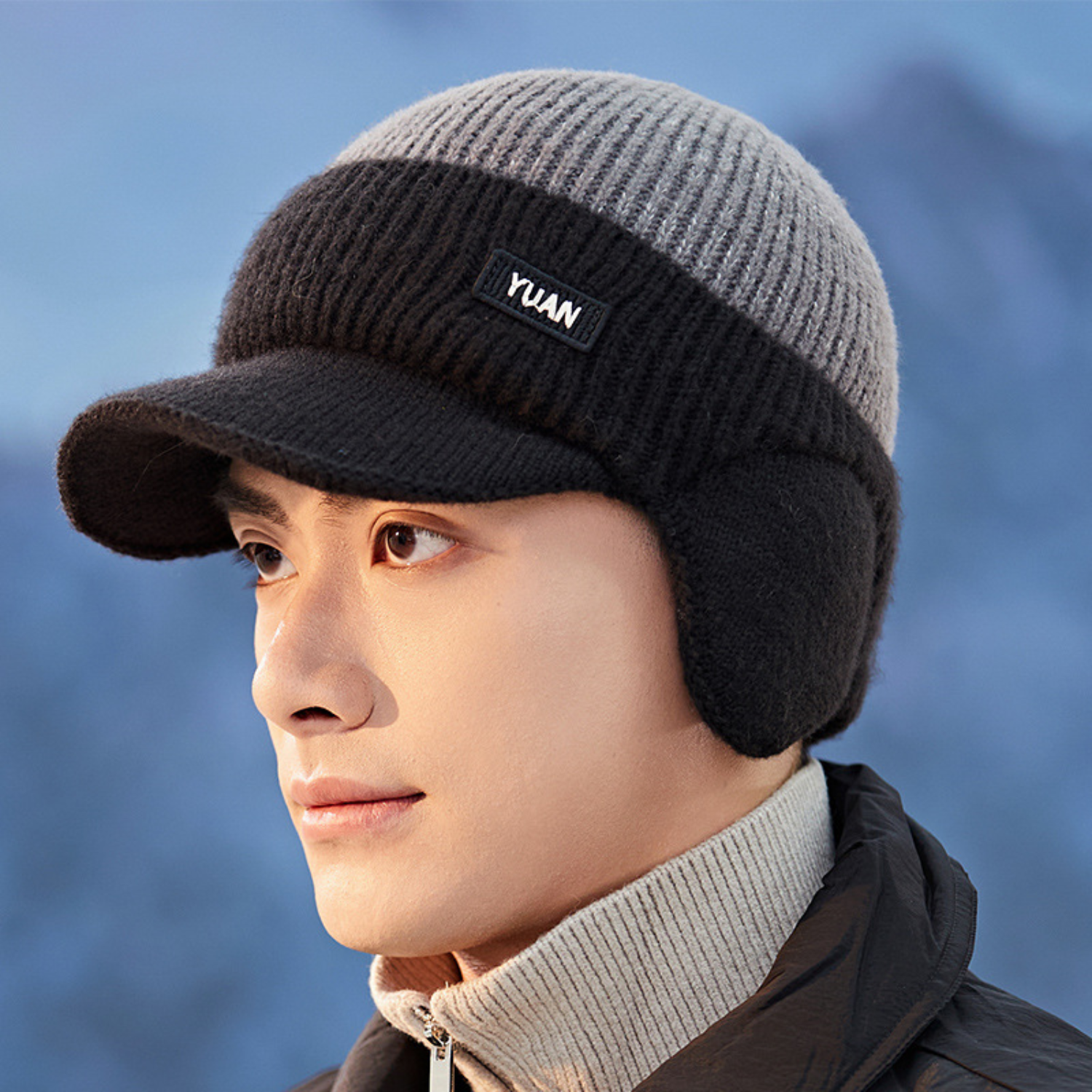 Cold-Proof Knitted Plus Fleece Thread Cap 5