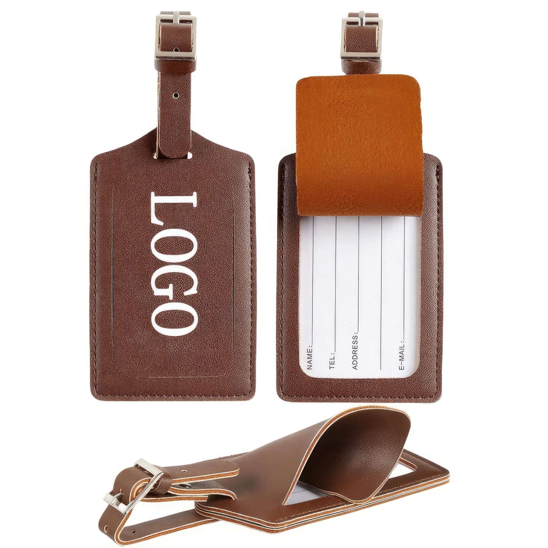 Faux Leather Luggage Tag for Suitcase 2