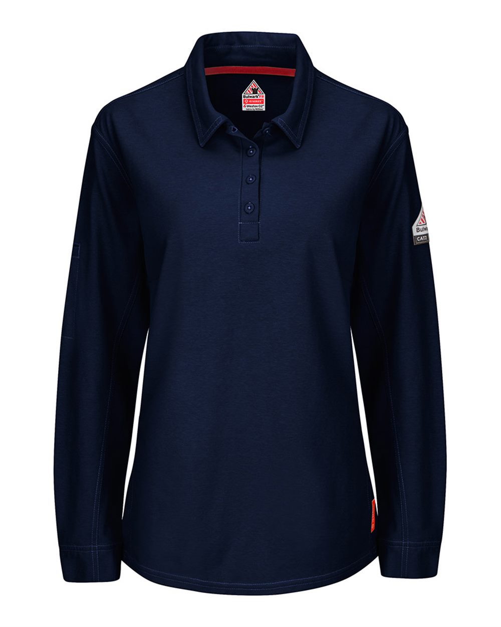 iQ Series Women's Long Sleeve Polo with 4-Button Placket