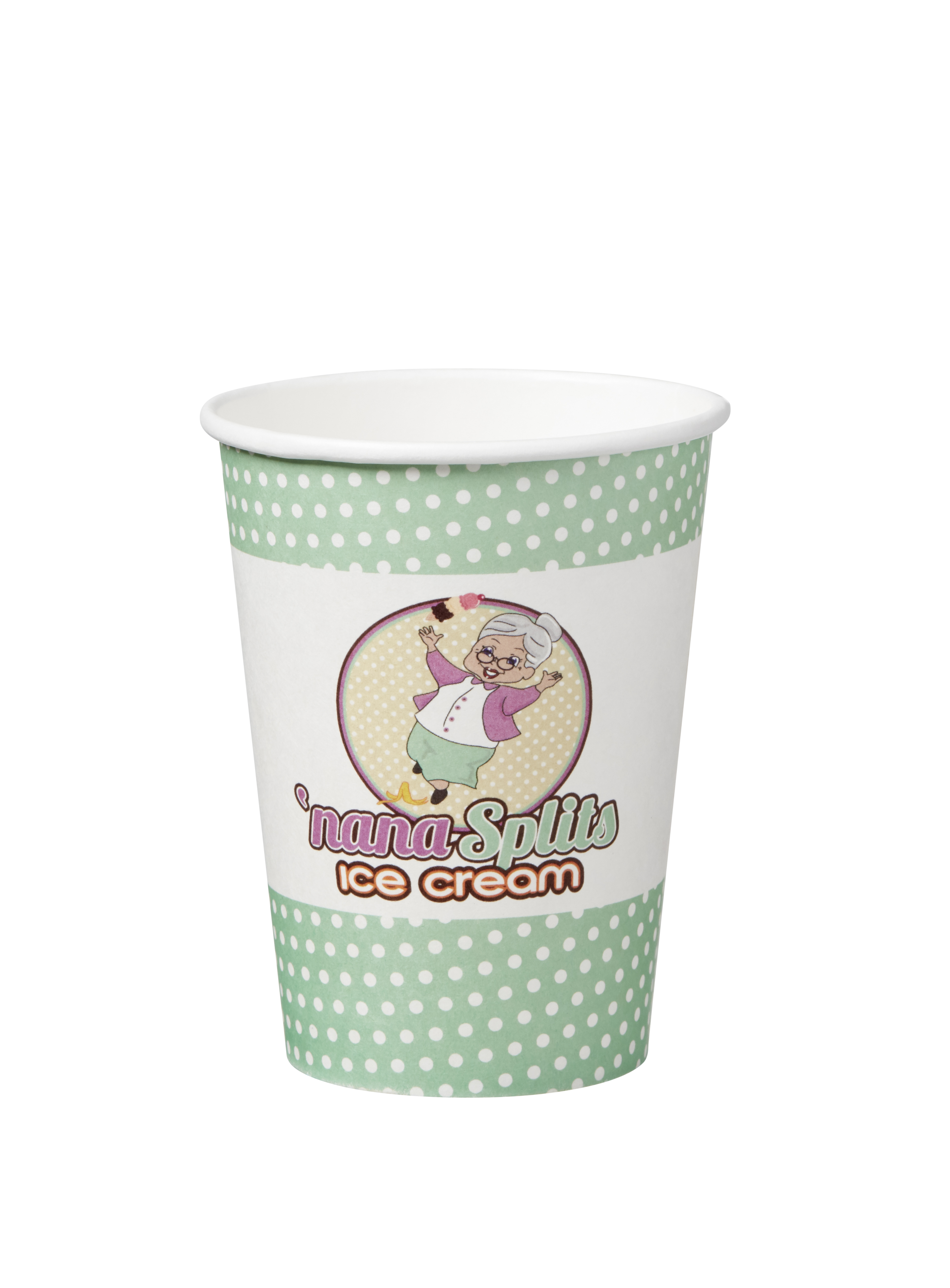 10 oz White Single Wall Squat Disposable Paper Cup 1