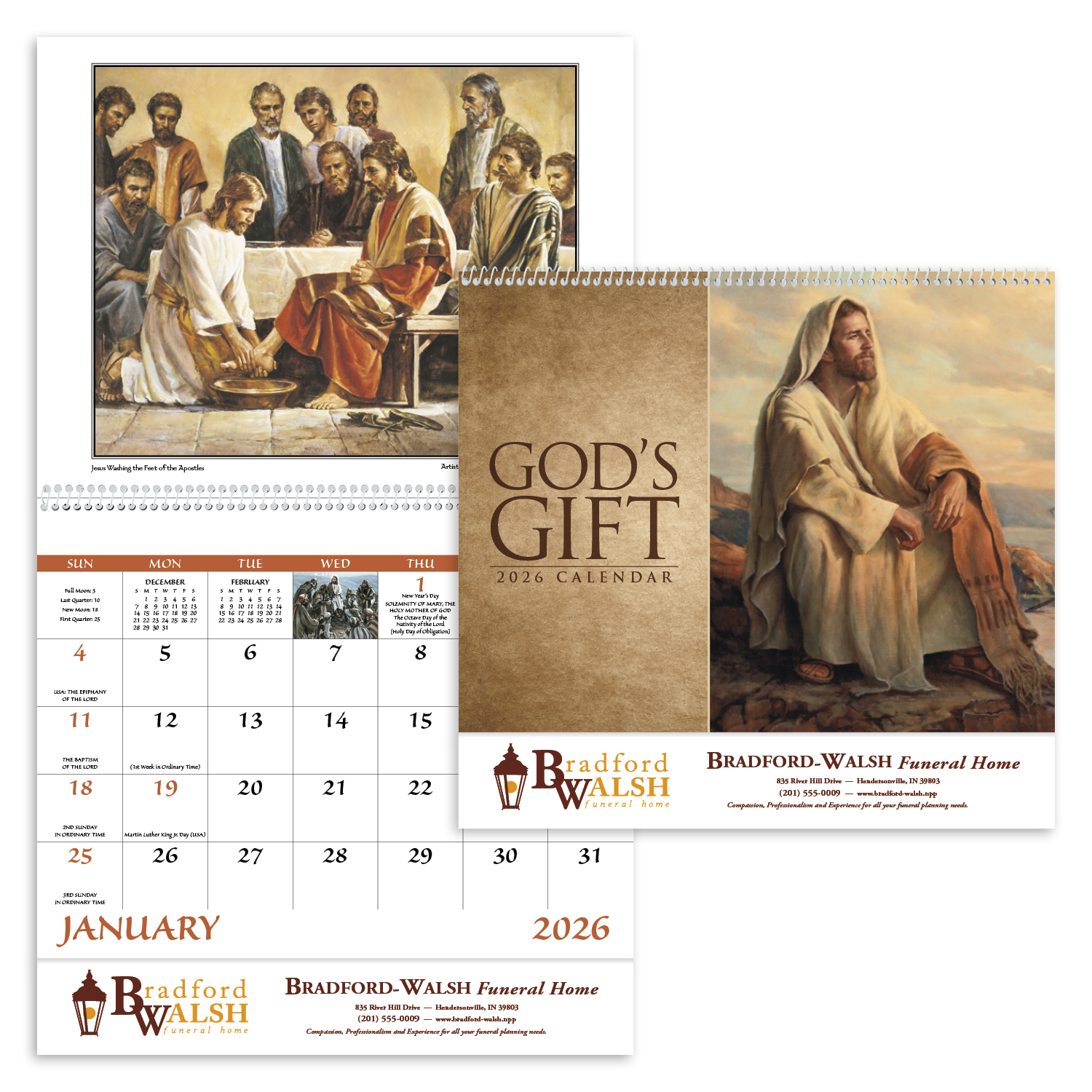 Good Value™ God's Gift w Funeral Pre-Planning Sheet - Spiral Calendar 26