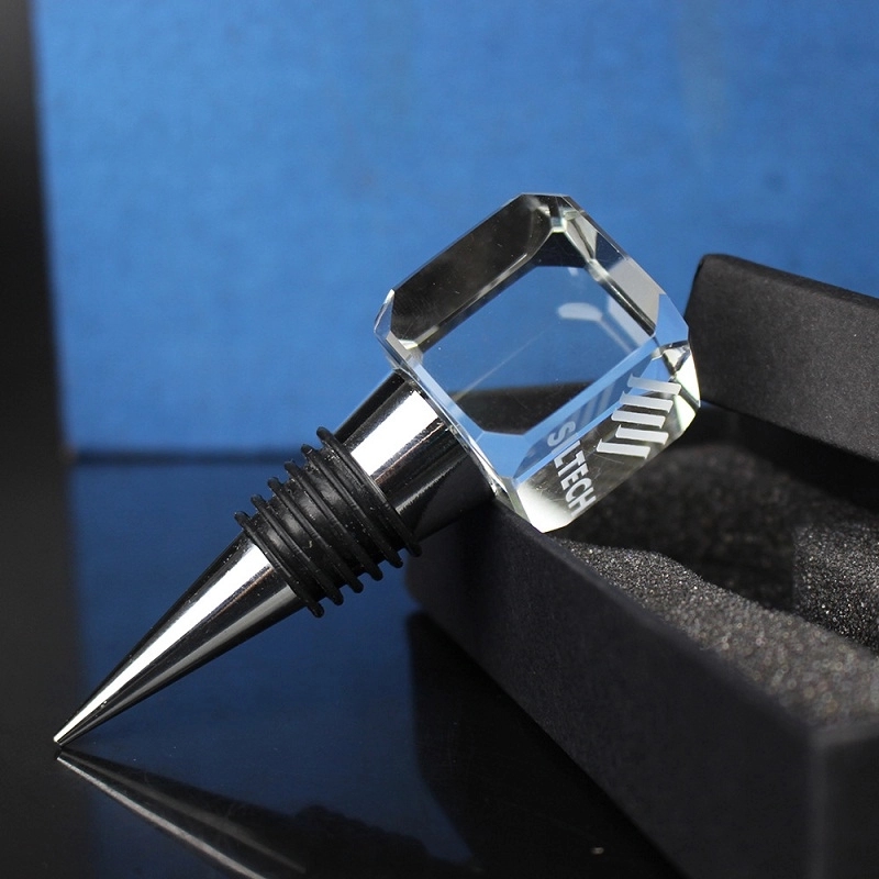 Crystal Square Wine Stopper 2