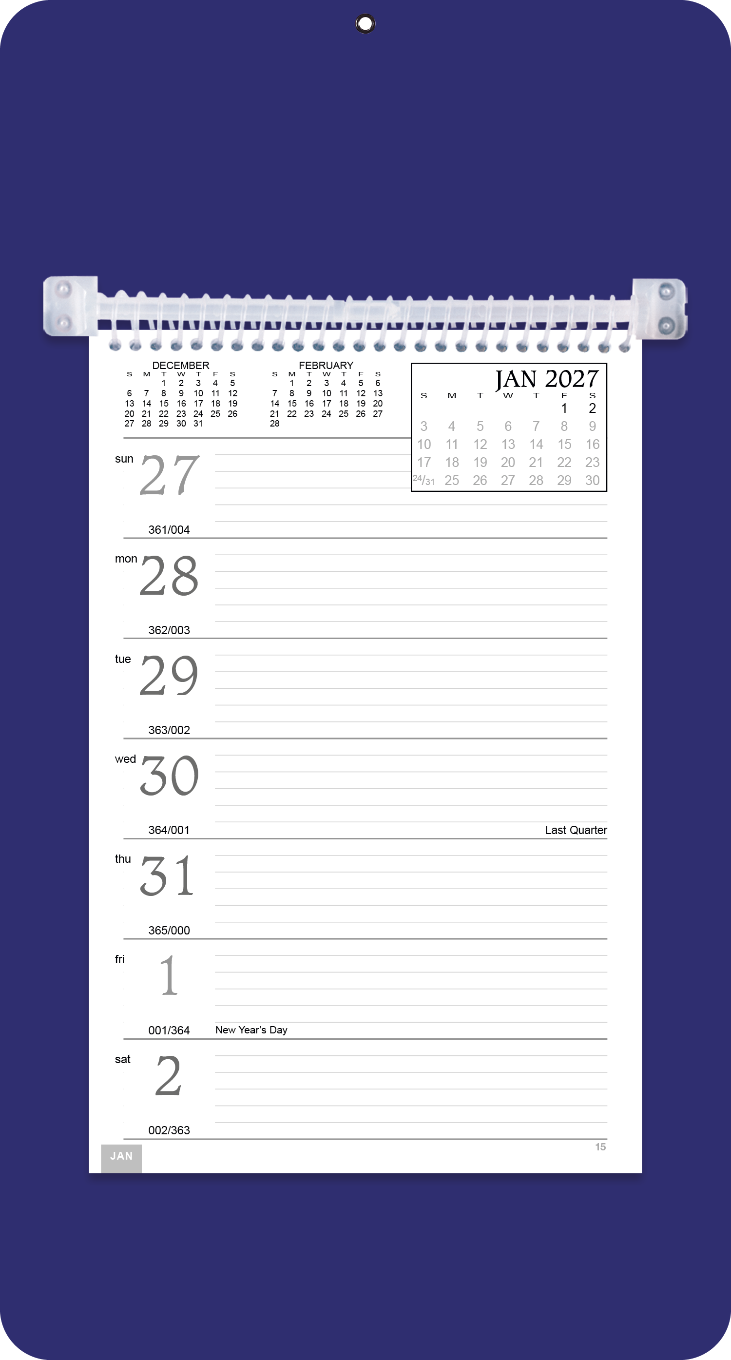 Triumph® Calendars Weekly Memo Calendar 73