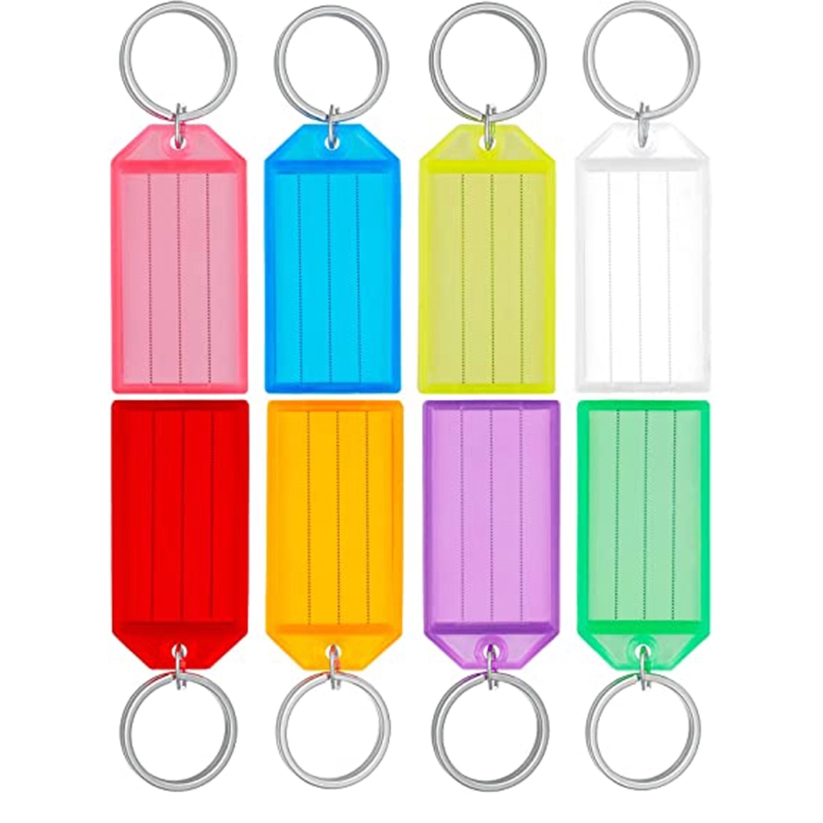 Plastic Key Tags With Split Ring Label Window 1