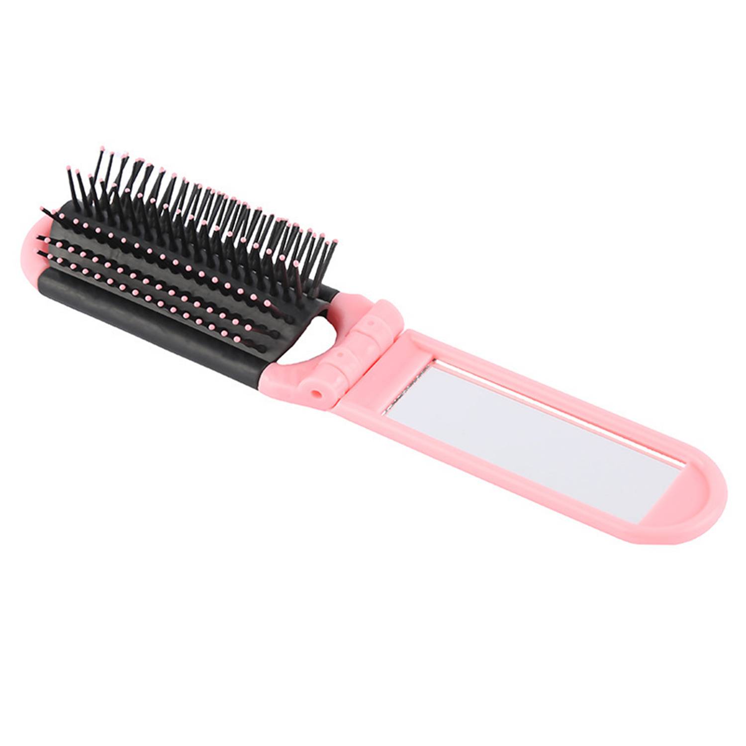 Foldable Travel Hair Brush with Mirror & Soft Bristles 10