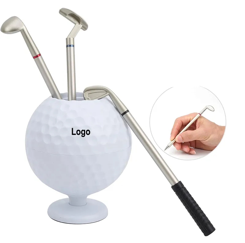 Golf Desktop Gift Ball Pen Holder 4