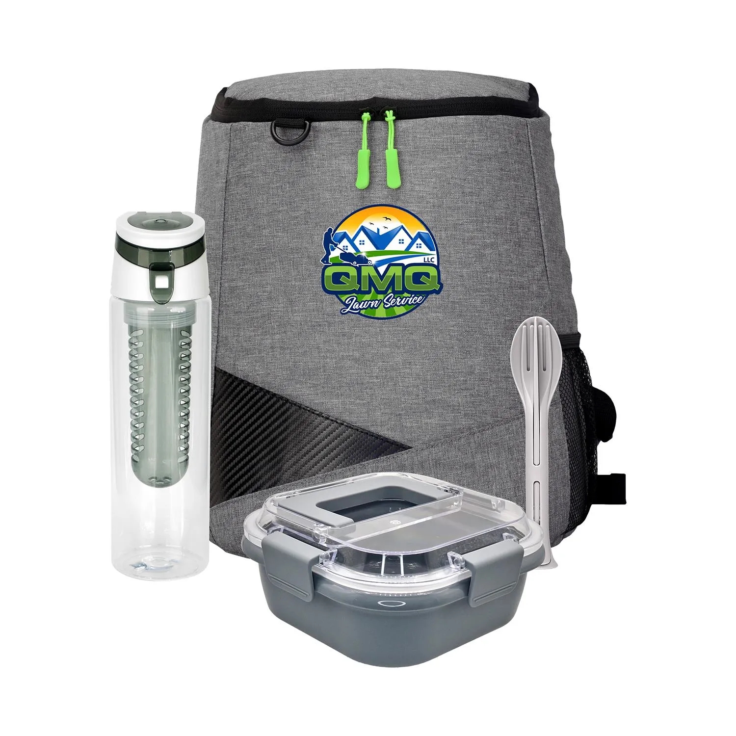 Trendy Lunch Box & Utensil Backpack Set 2