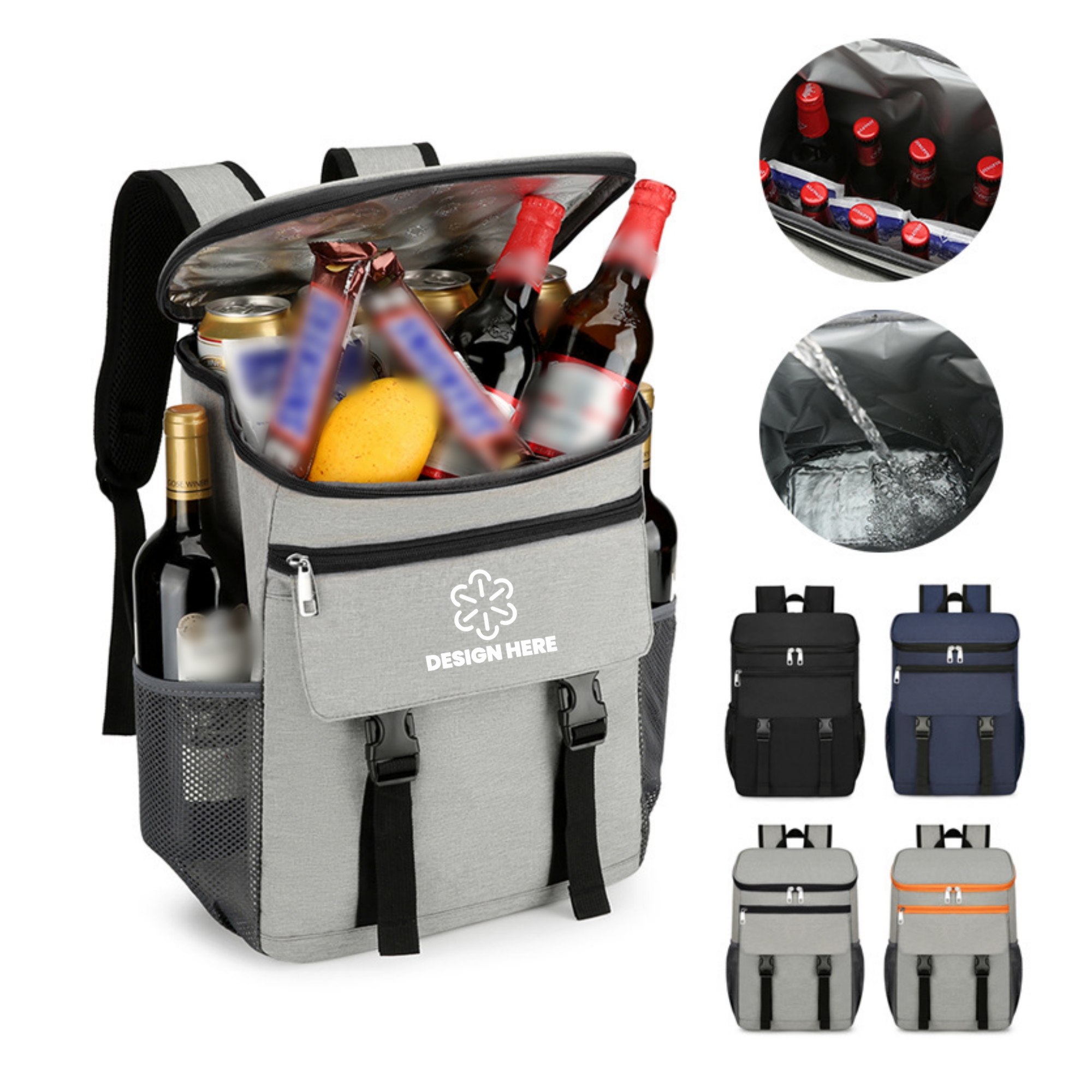 MOQ10 Oxford Insulated Backpack Cooler 6