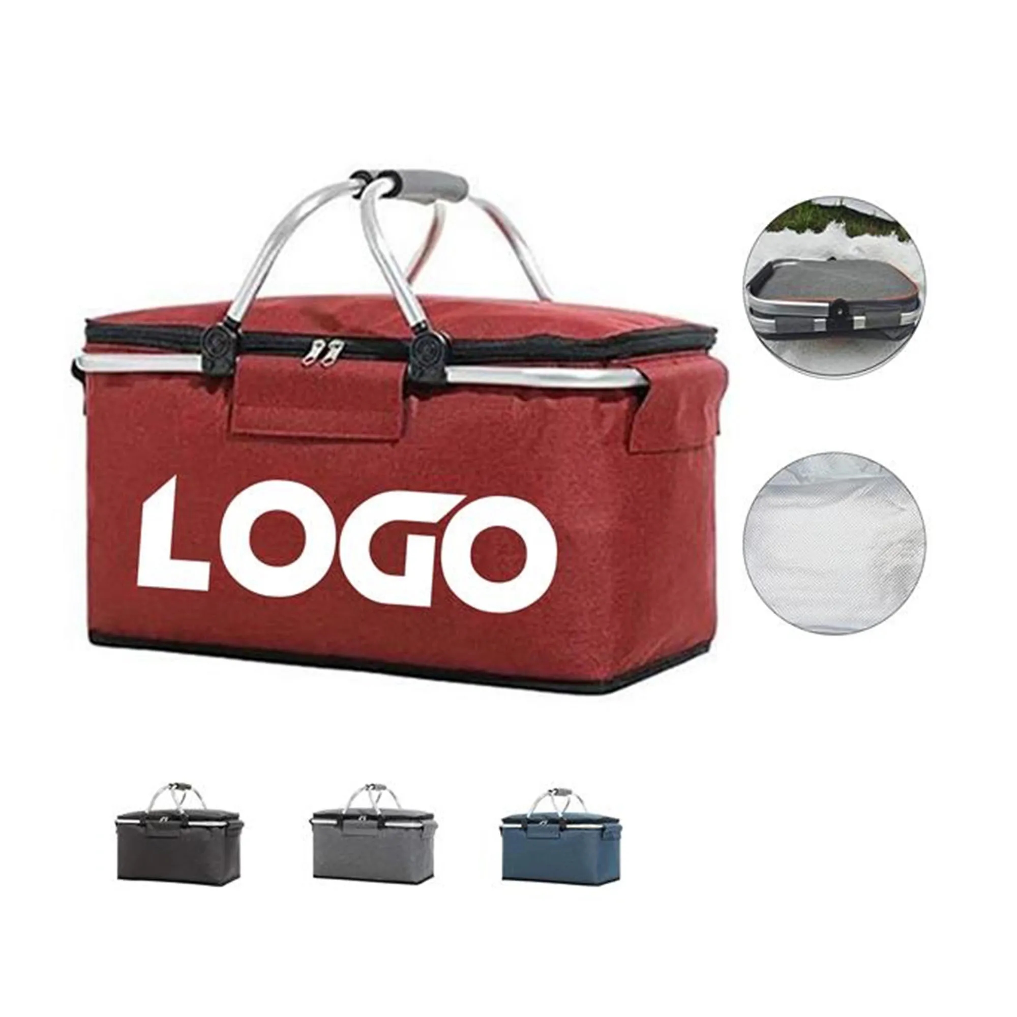 Folding Picnic Camping Basket Bag 2