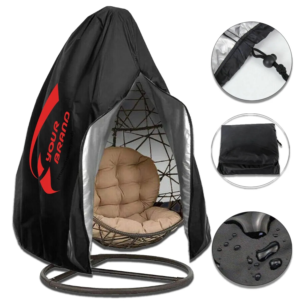 Oxford Fabric Waterproof Outdoor Hanging Egg Chair Cover 1