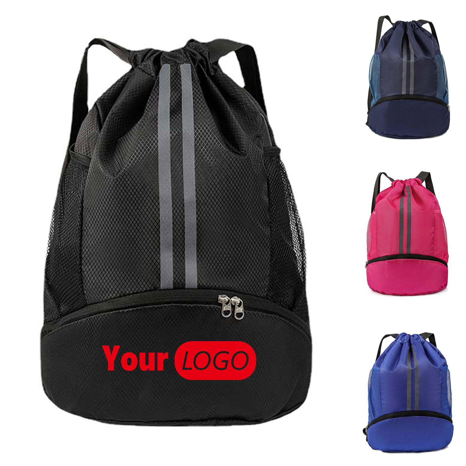 Drawstring Bag With Shoe Compartment 3