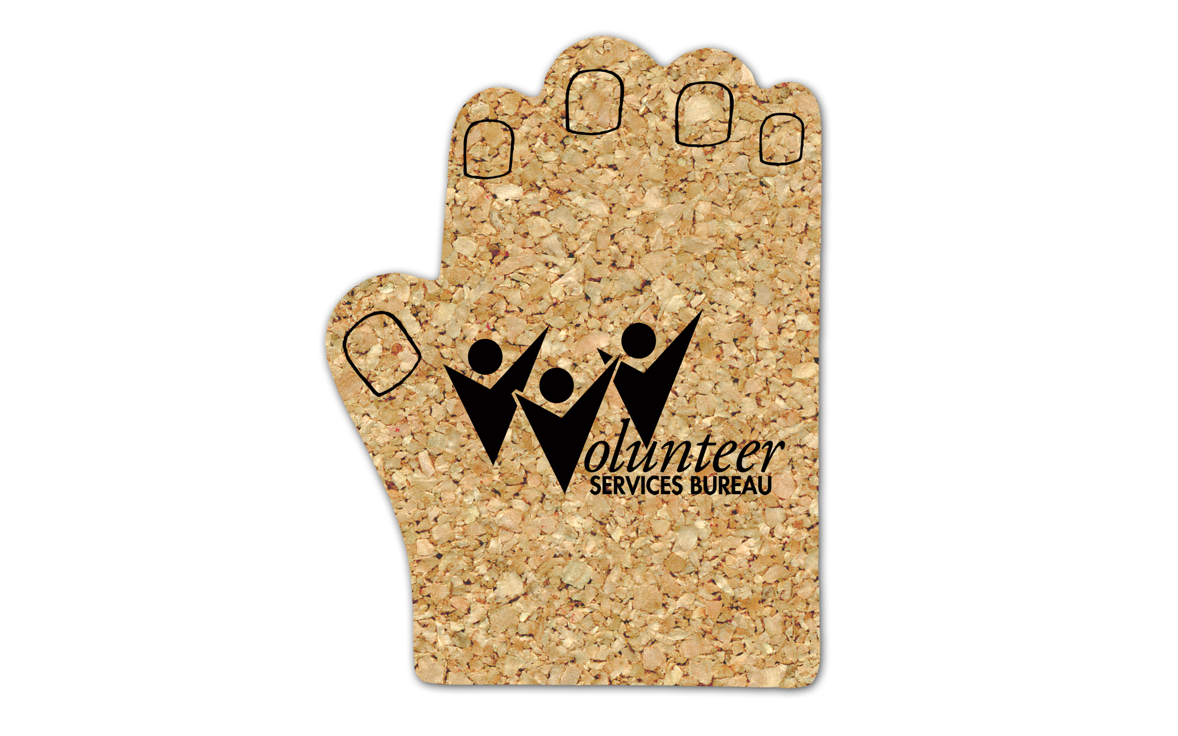 Hand Cork Coaster 6HN 1