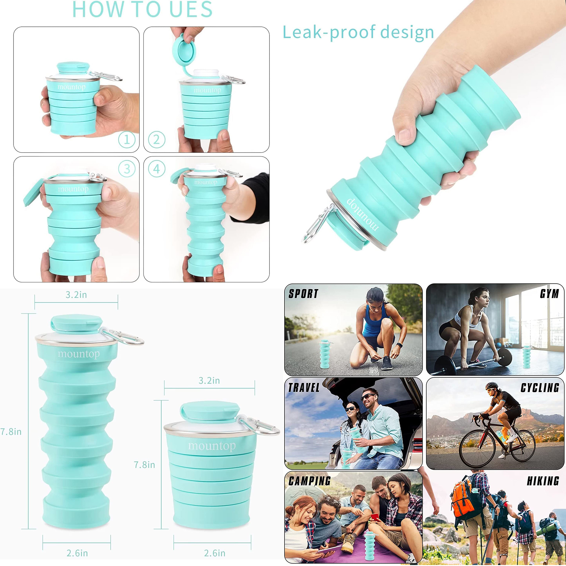 Silicone Foldable Water Bottle 2