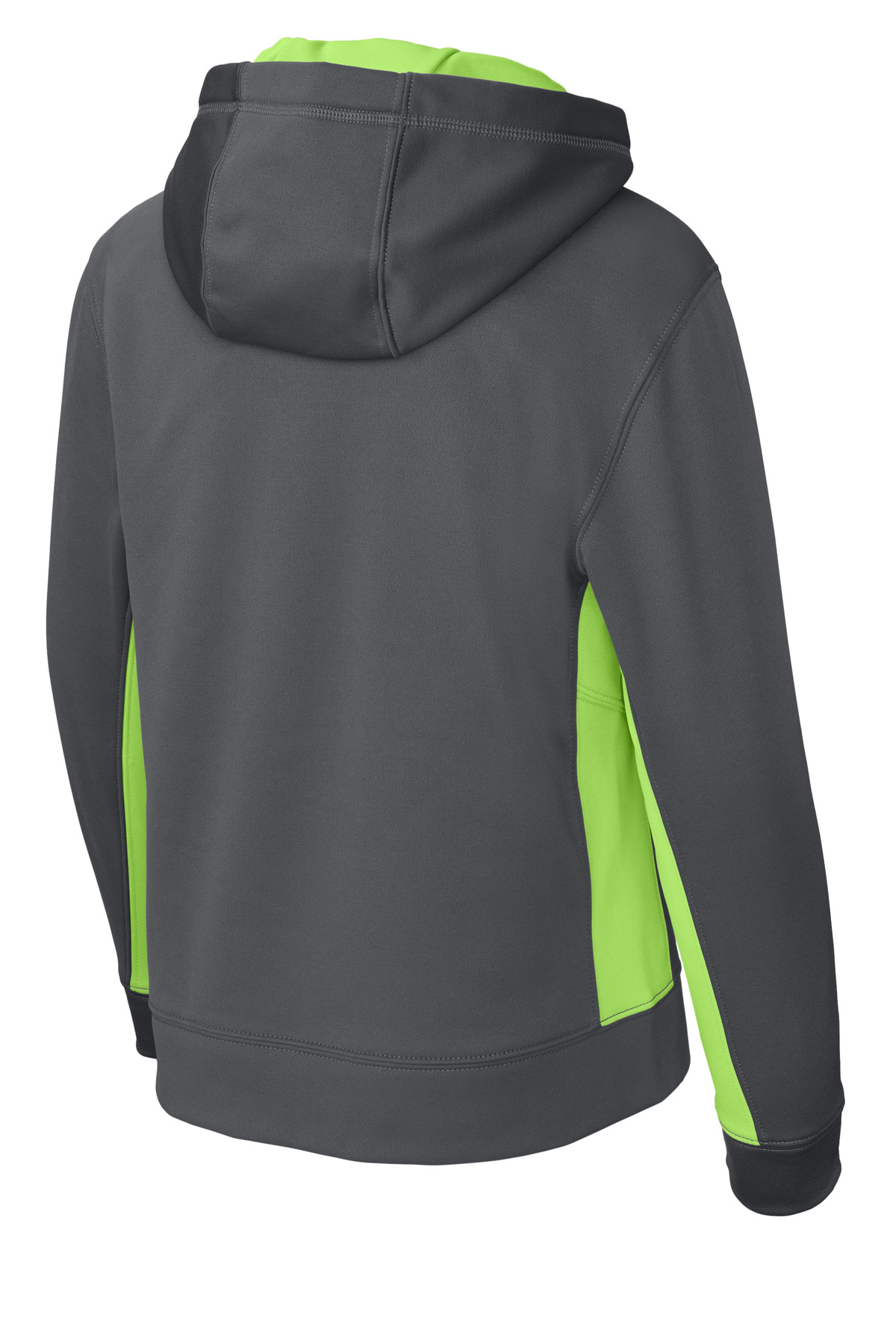 Sport-Tek Youth Sport-Wick Fleece Colorblock Hooded Pullover. YST235 45