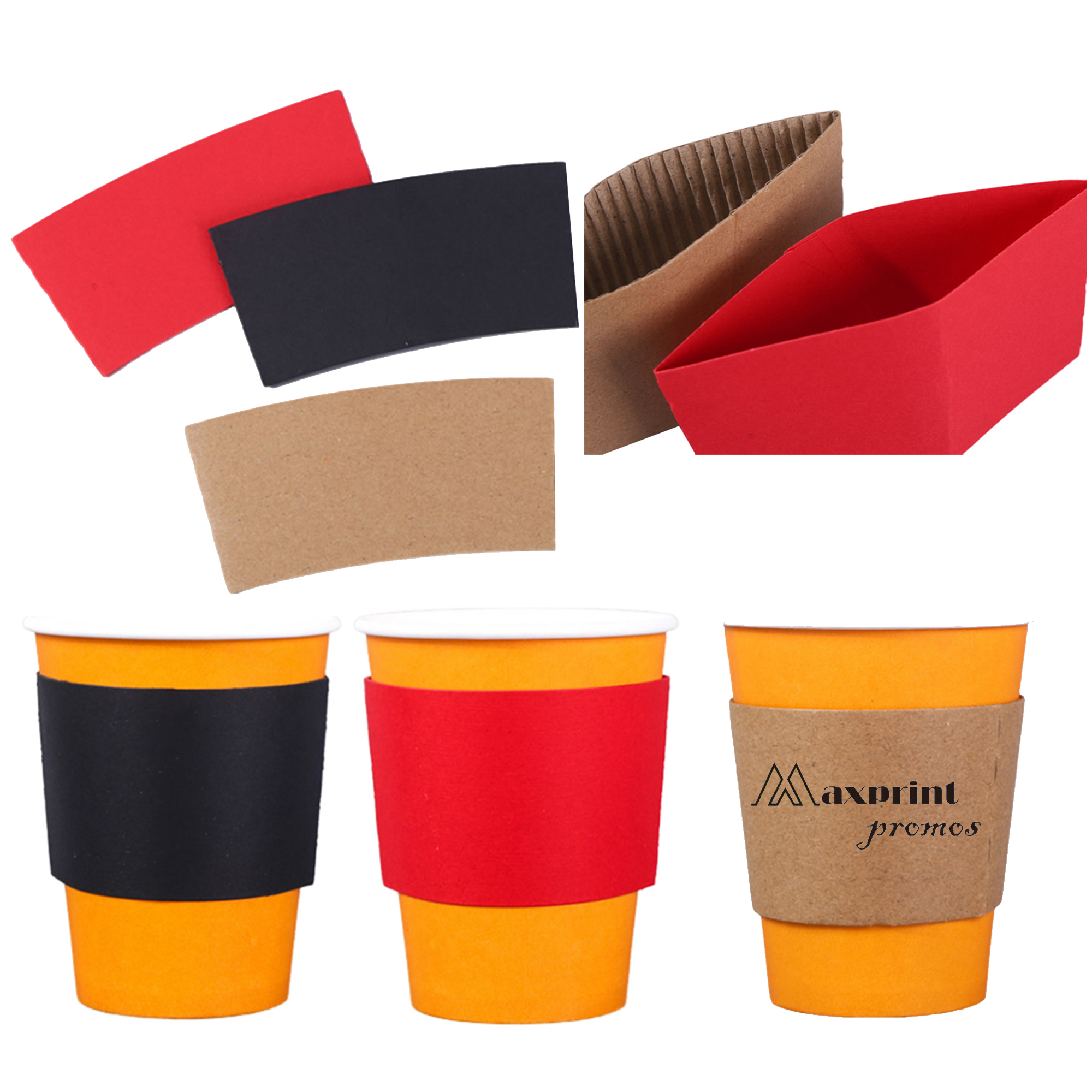 Custom Paper Cup Sleeve, custom koozie with logo imprint 2
