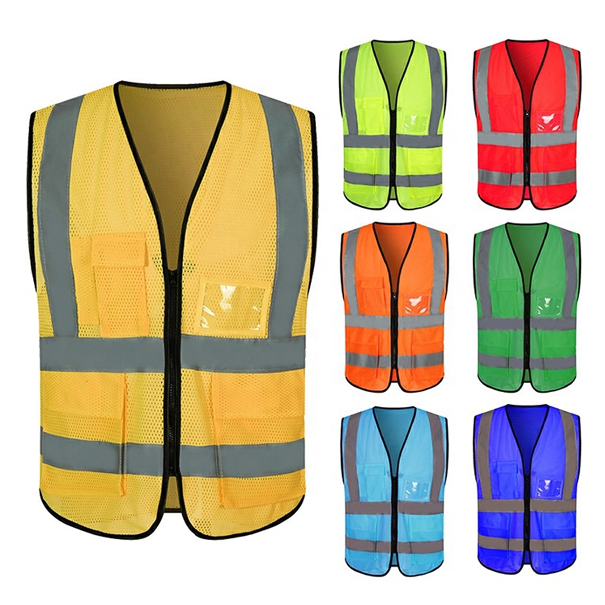 Reflective Strips Mesh Safety Vest 2