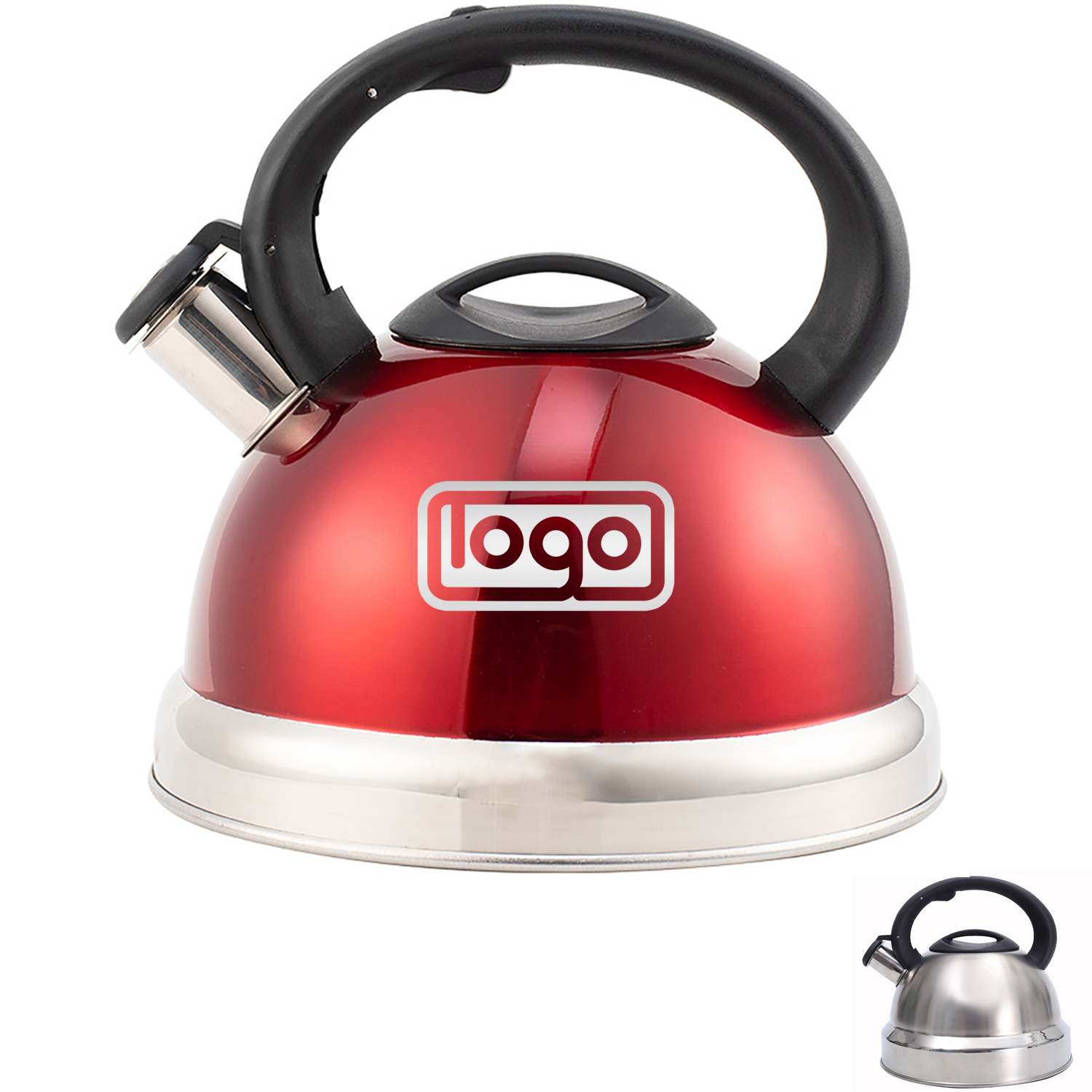 101oz Stainless Steel Blaring Flat Base Kettle 10