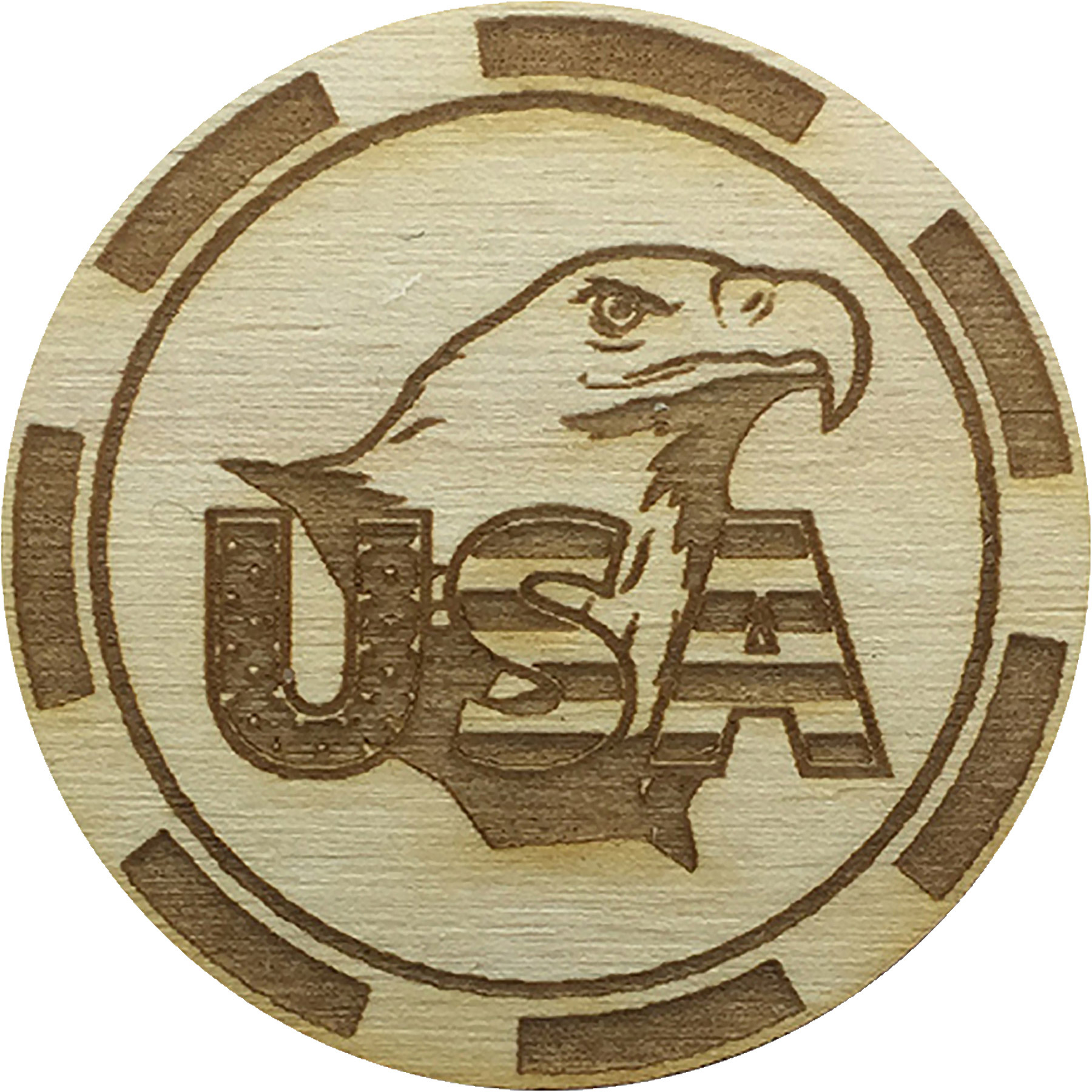 Wood Poker Chips: 1 Side Imprint 4