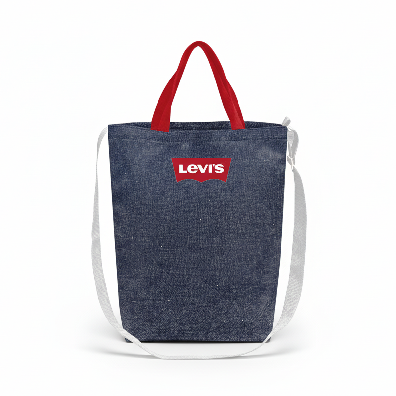 Denim Satchel Tote, custom tote bag with logo imprint 2