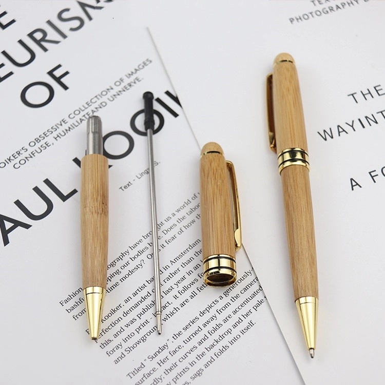 Eco Friendly Wooden Ballpoint Pen Pencil Set 5