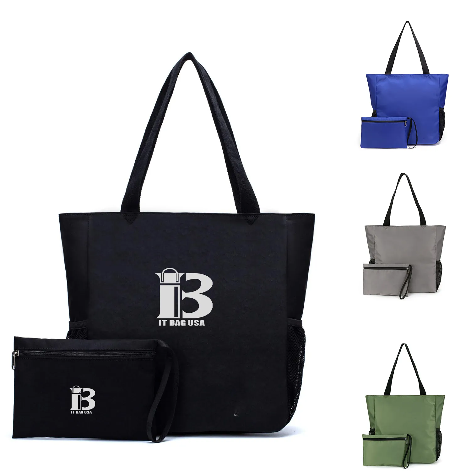 Large Capacity Foldable Tote Bag, custom tote bag with logo imprint 2
