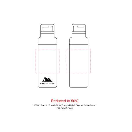 Arctic Zone® Titan Thermal HP® Copper Bottle 20oz, custom water bottle with logo imprint 15