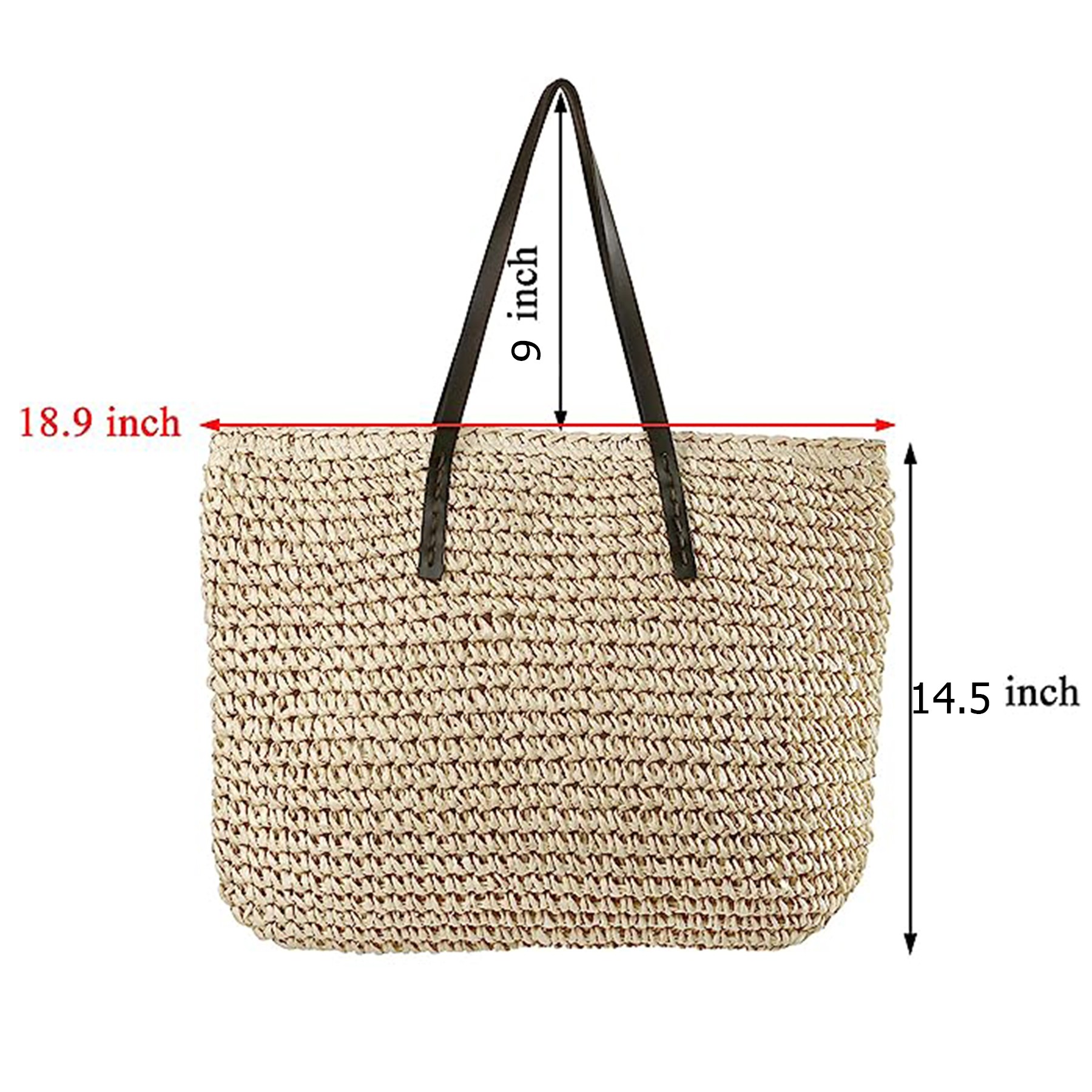 Straw Beach Tote Bag, custom tote bag with logo imprint 1