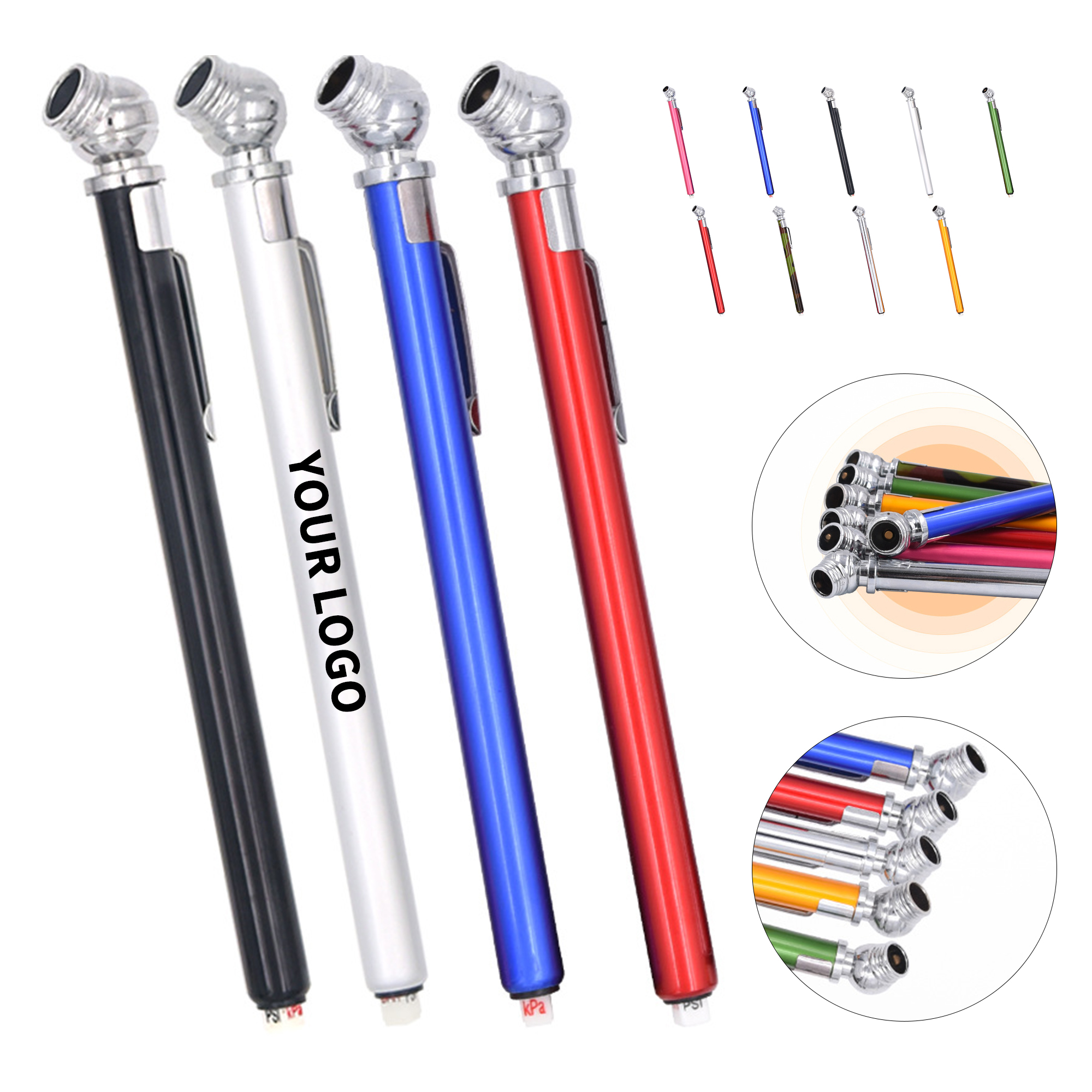Aluminum Body Pencil Shaped Tire Pressure Gauge 4