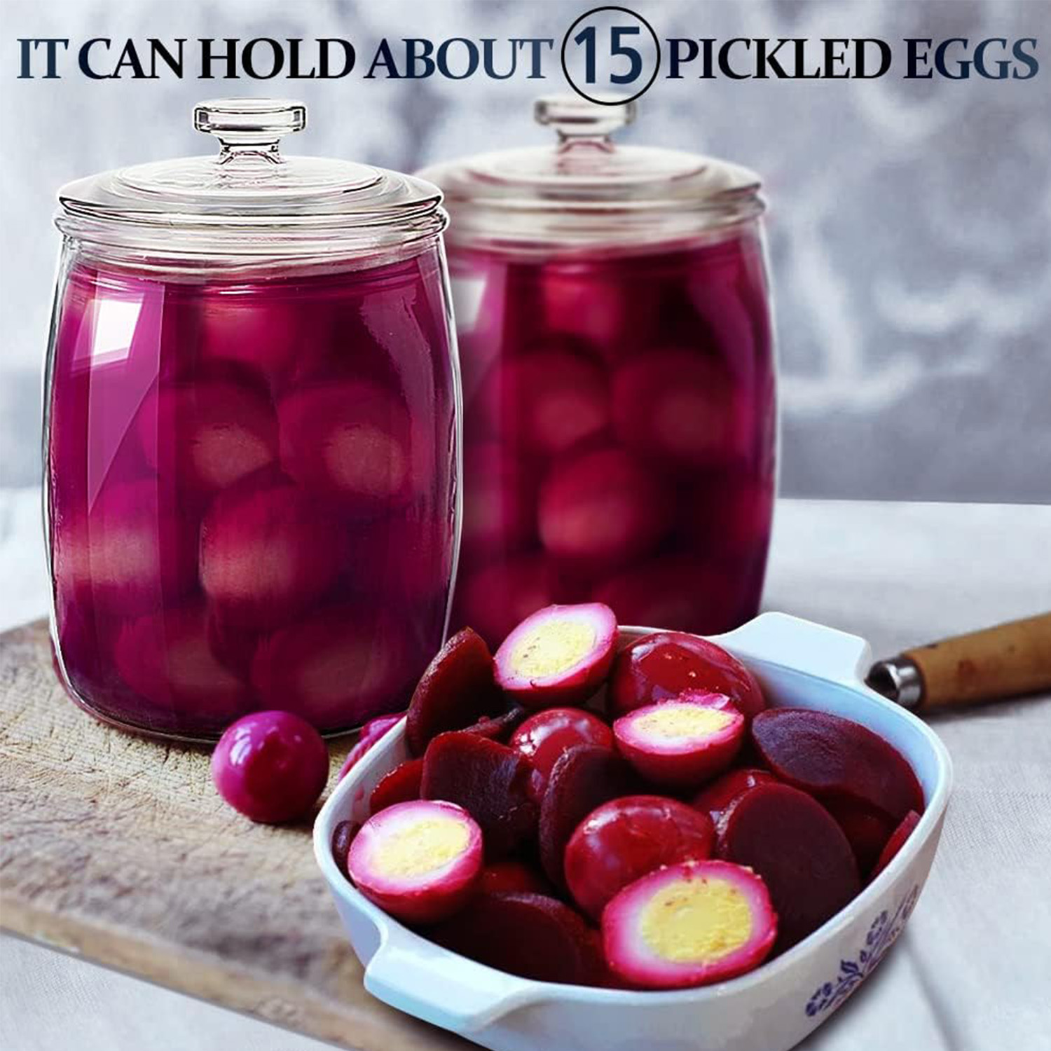 67oz Food Grade Wide Mouth Glass Storage Jar 6