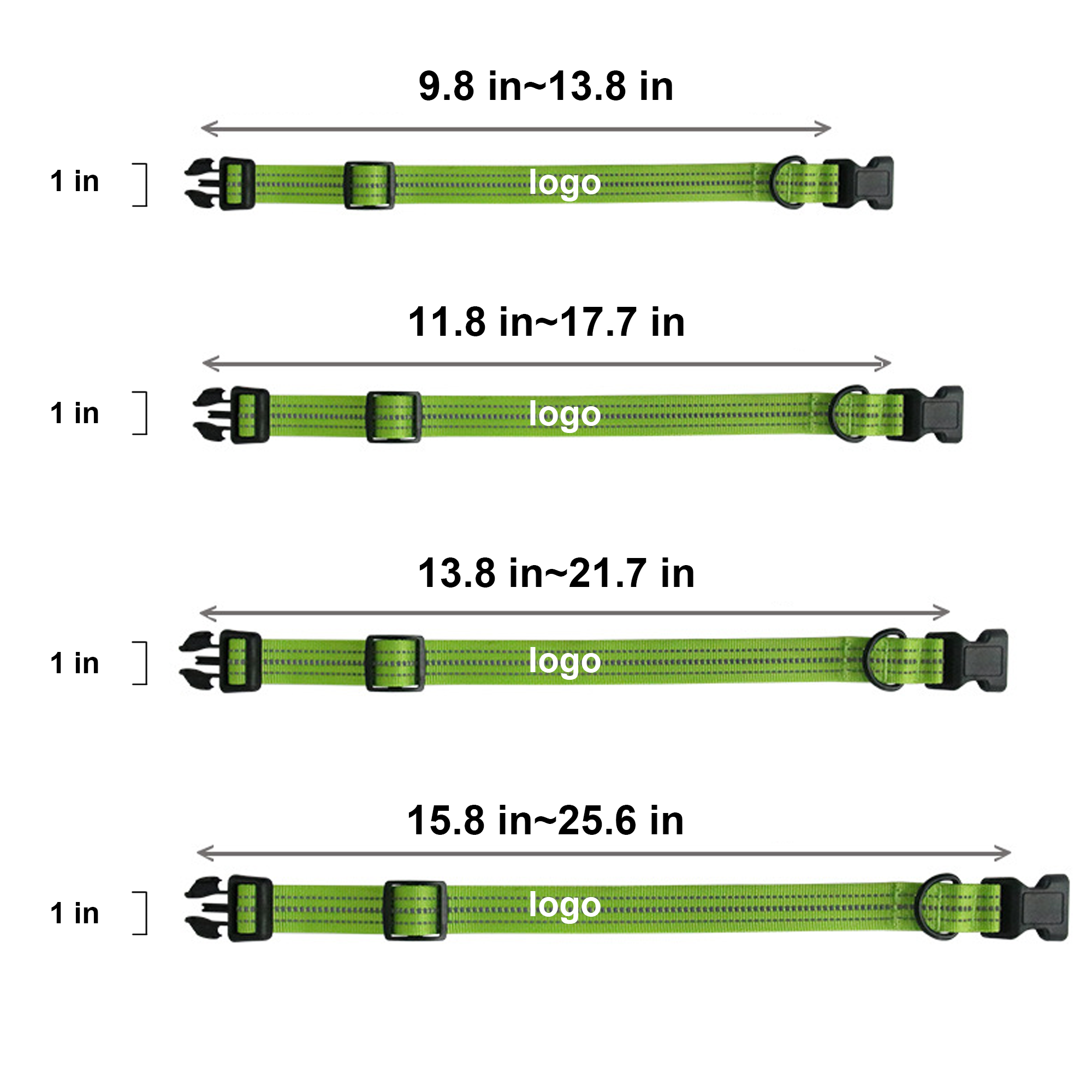 Dog Collar With Buckle Adjustable Safety Nylon Collar 2