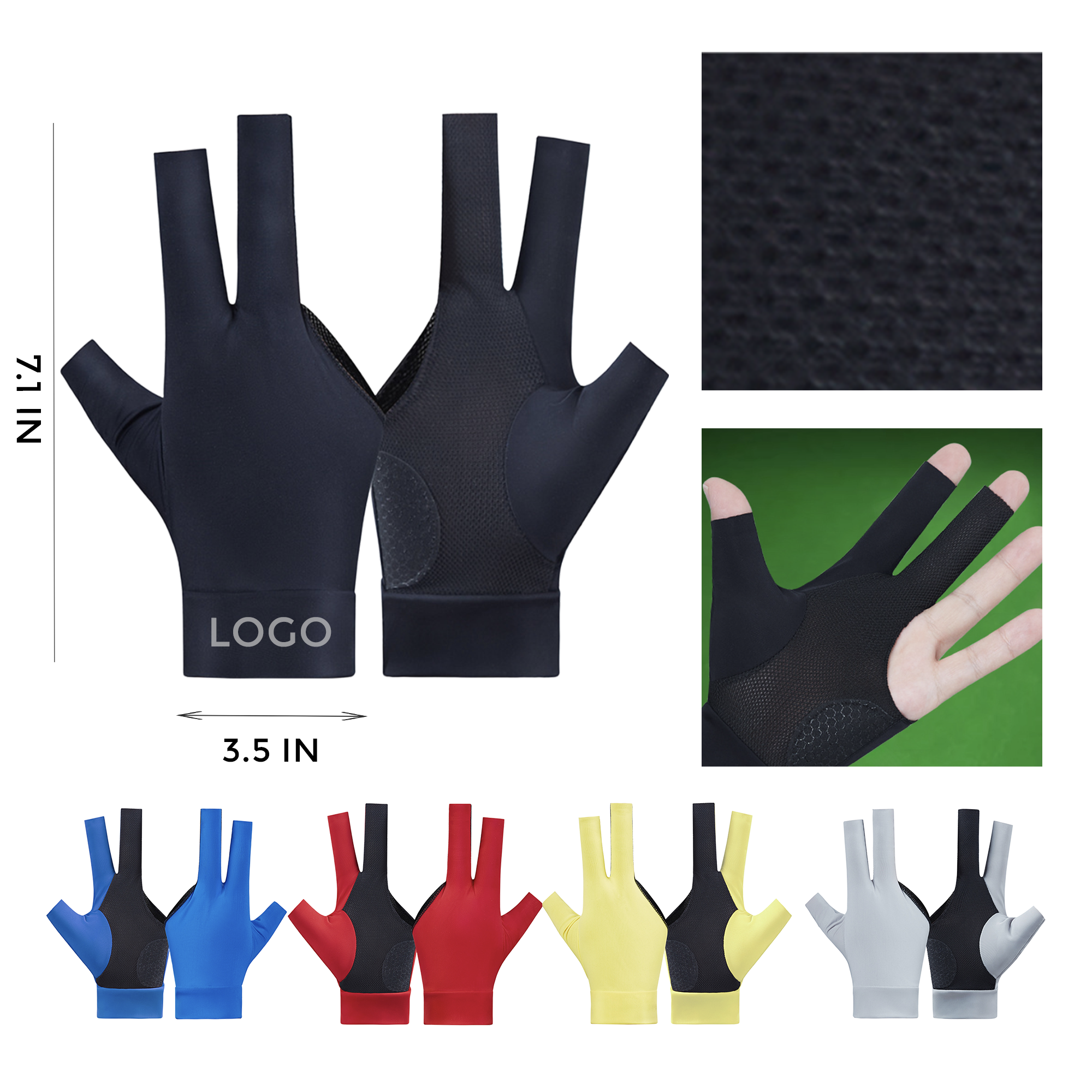 MOQ 10 PCS Stylish Billiards Gloves 1