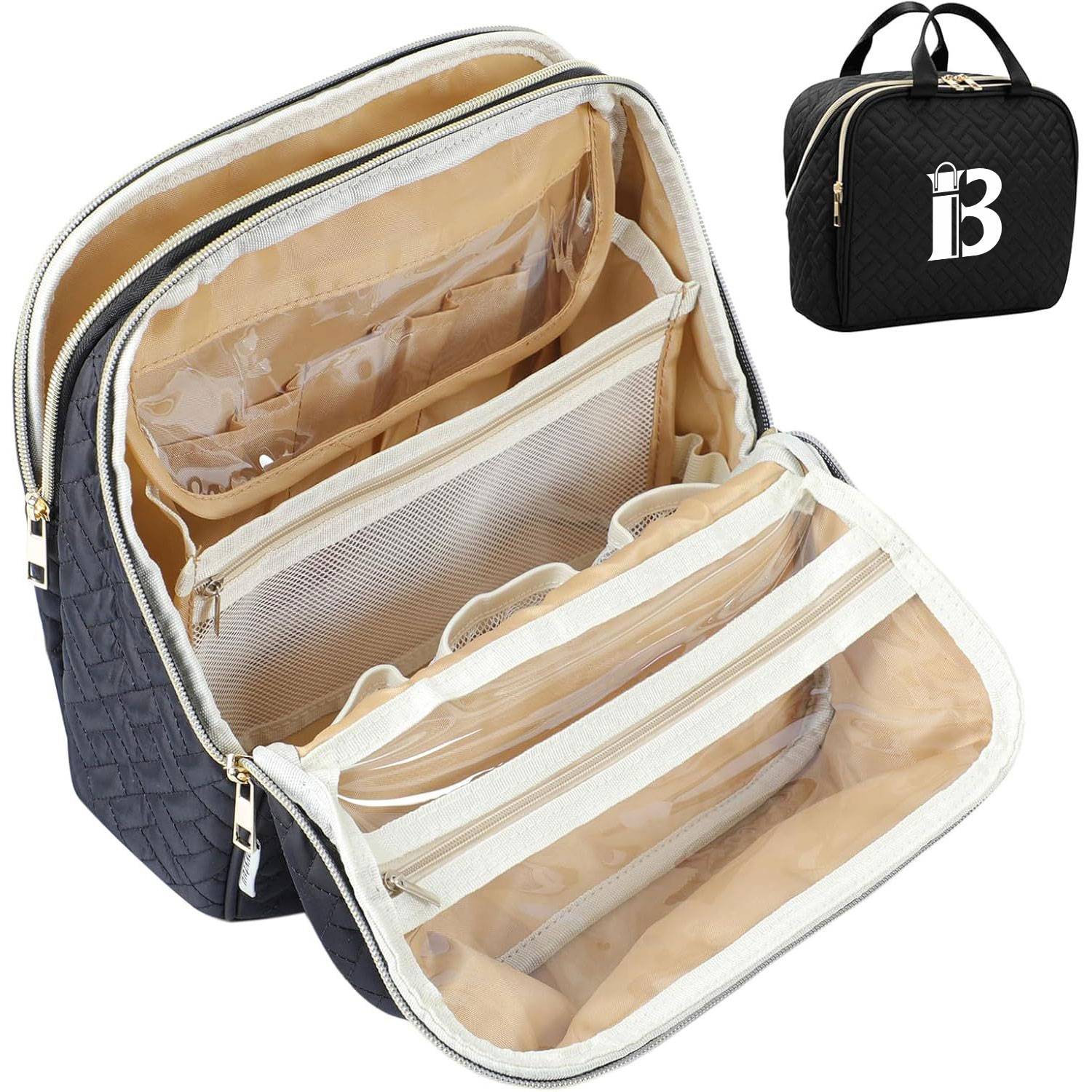 Portable Waterproof Travel Makeup Bag w/ Handle 2