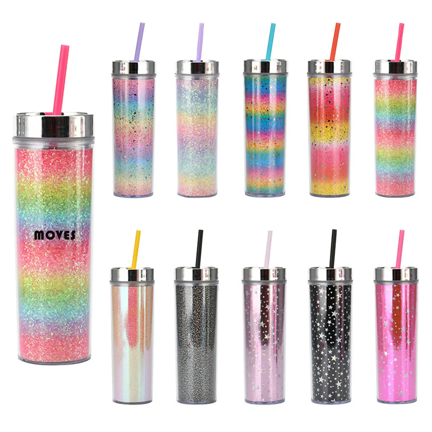 16OZ Double Plastic Straw Cup 13