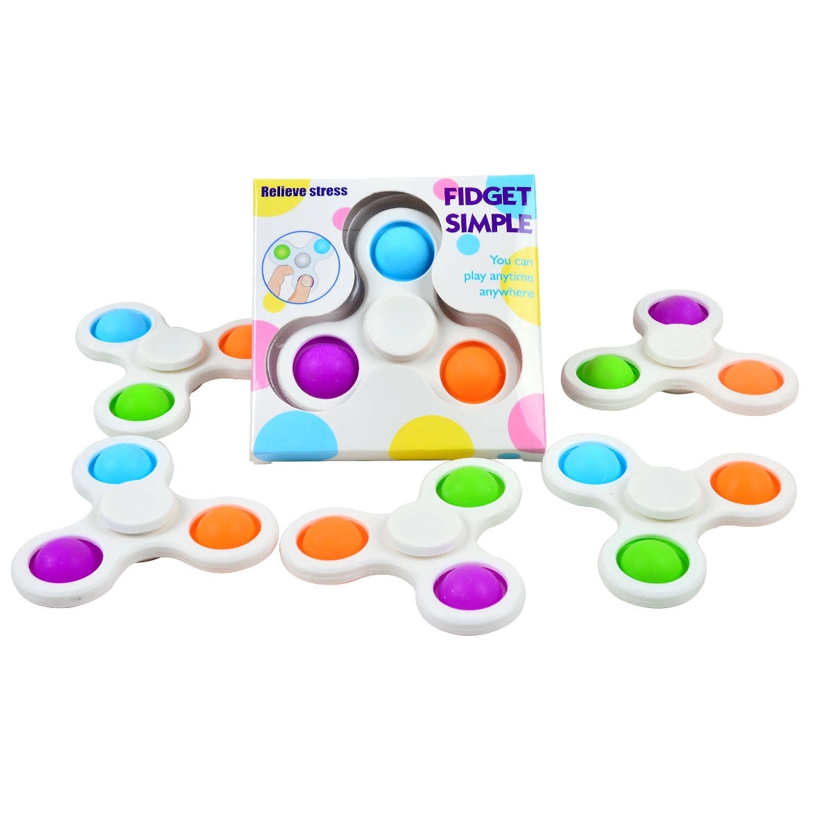 Handheld Mini Anti Stress Pop Fidget Toy Keychain 8