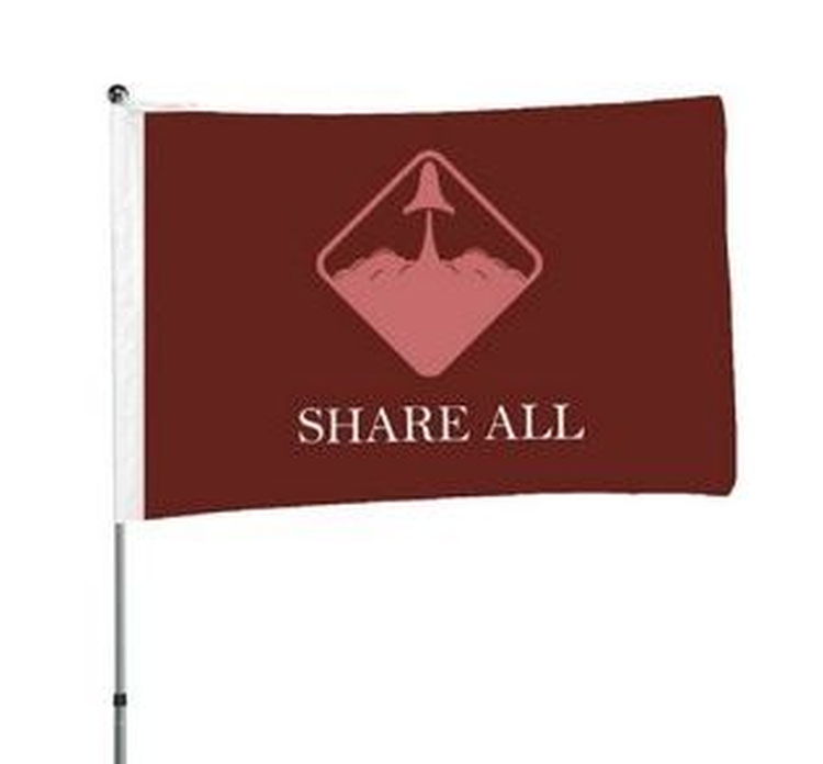 3'x5' Flag Pole Flag-1 Side Imprint 3