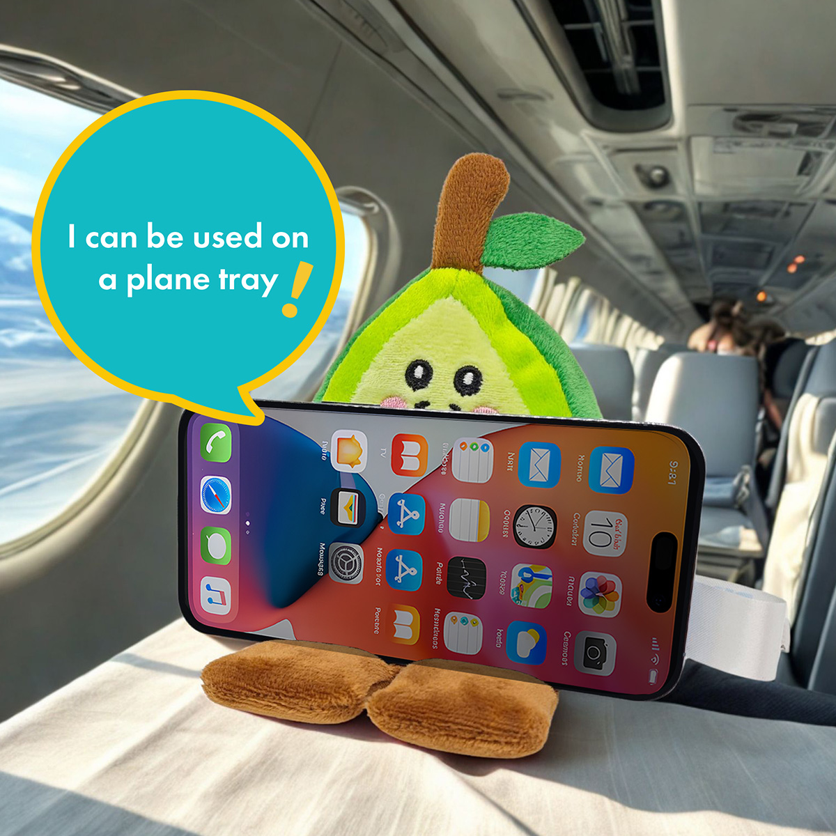 Phone Pals™ Weighted Plush Phone Holder - Avocado 3
